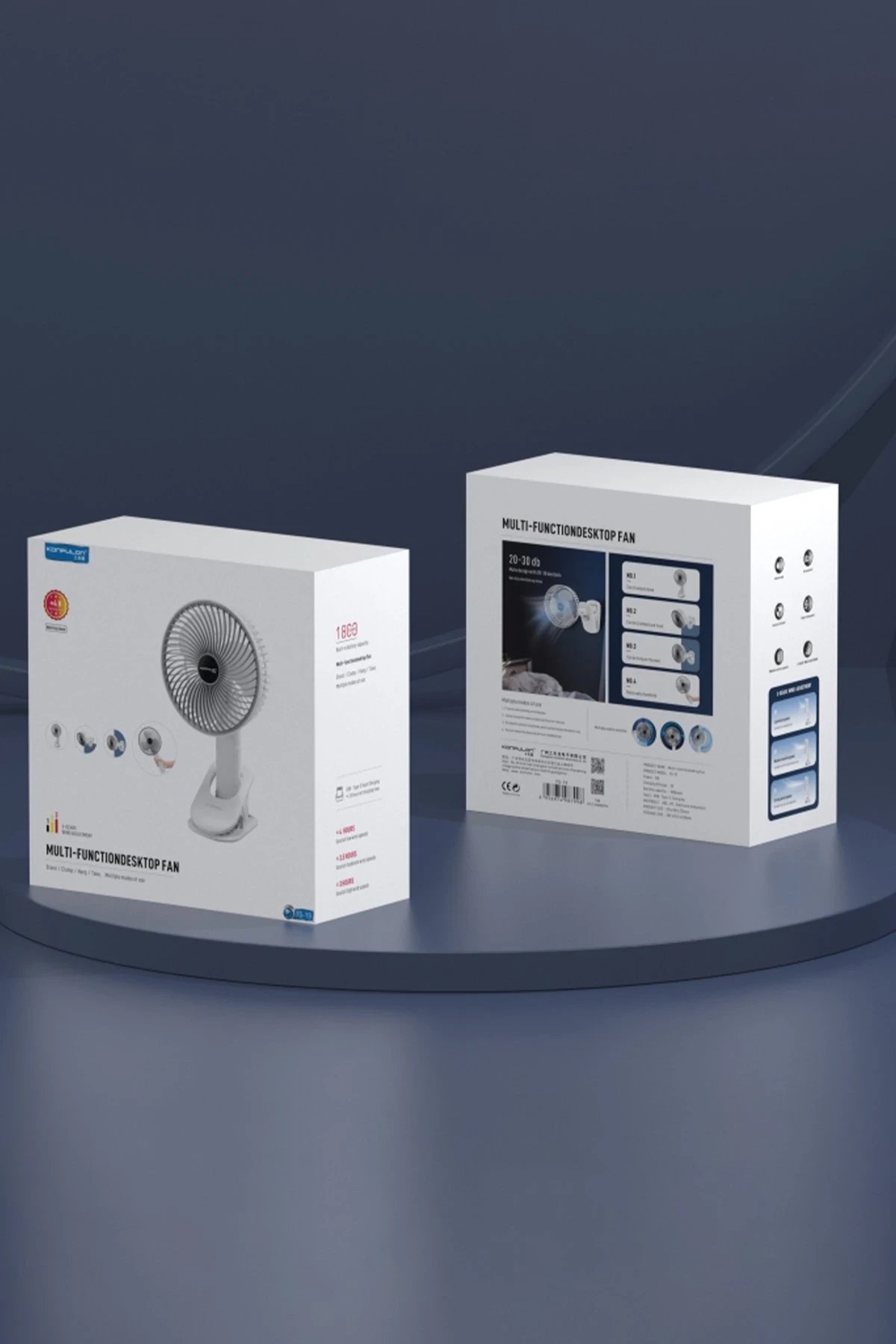 Konfulon FS19 Masaüstü Soğutma Fanı - Beyaz