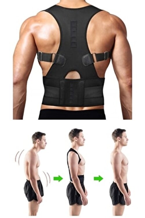 Manyetik Dik Duruş Korsesi Bel Sırt Korse Kamburluk Önleyici Giderici Kadın Erkek Mıknatıslı Yelek