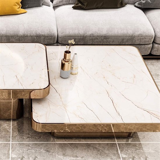 Mermer Desenli Masa Tezgah Mutfak Su Geçirmez Yapışkanlı Folyo Sticker Bej 5x0,6m