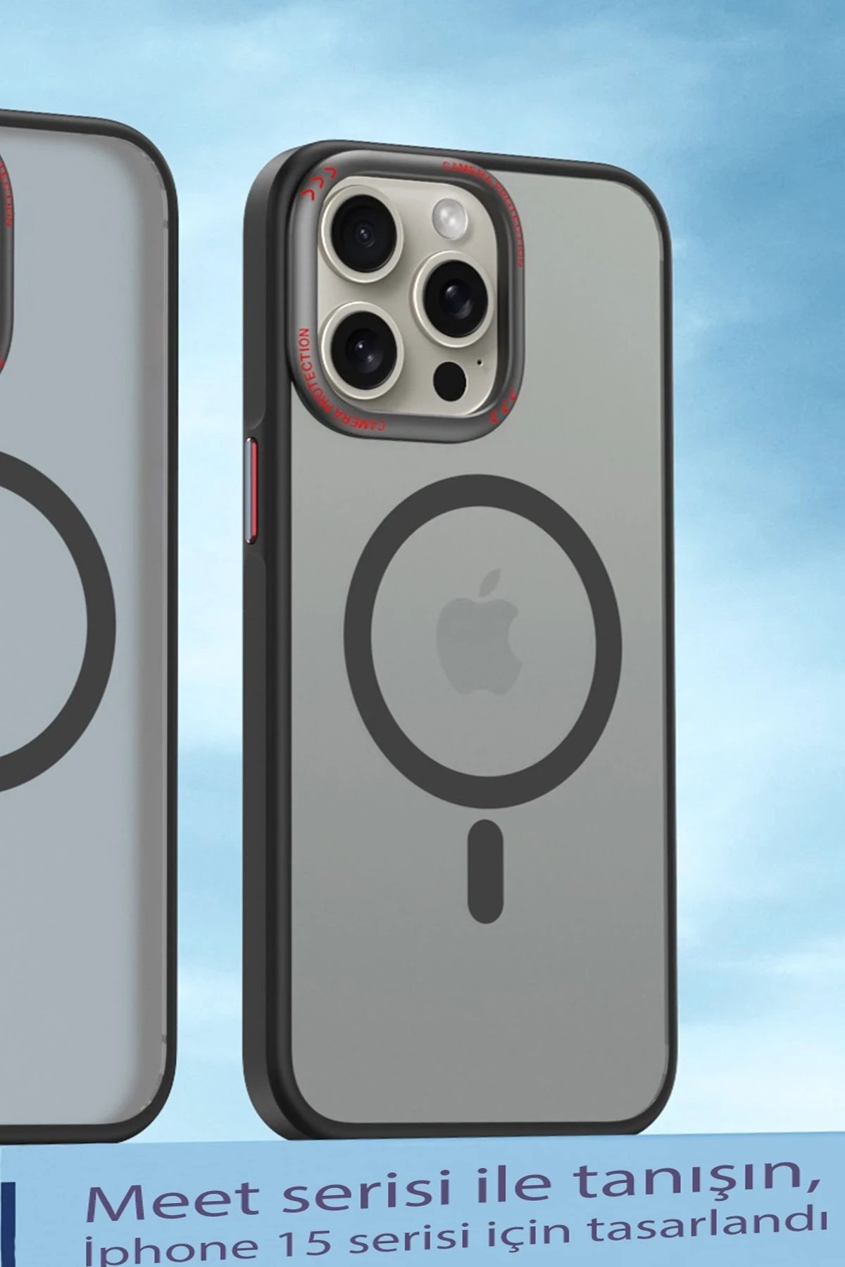 Movenchy iPhone 14 Pro Max Kılıf Radyant Magsafe Kapak - Siyah