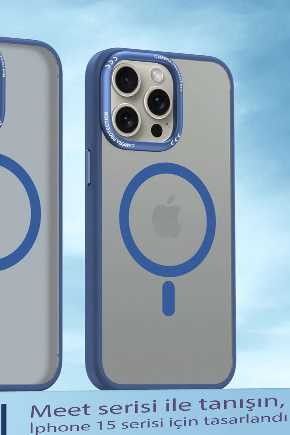 Movenchy iPhone 14 Pro Max Kılıf Radyant Magsafe Kapak - Lacivert