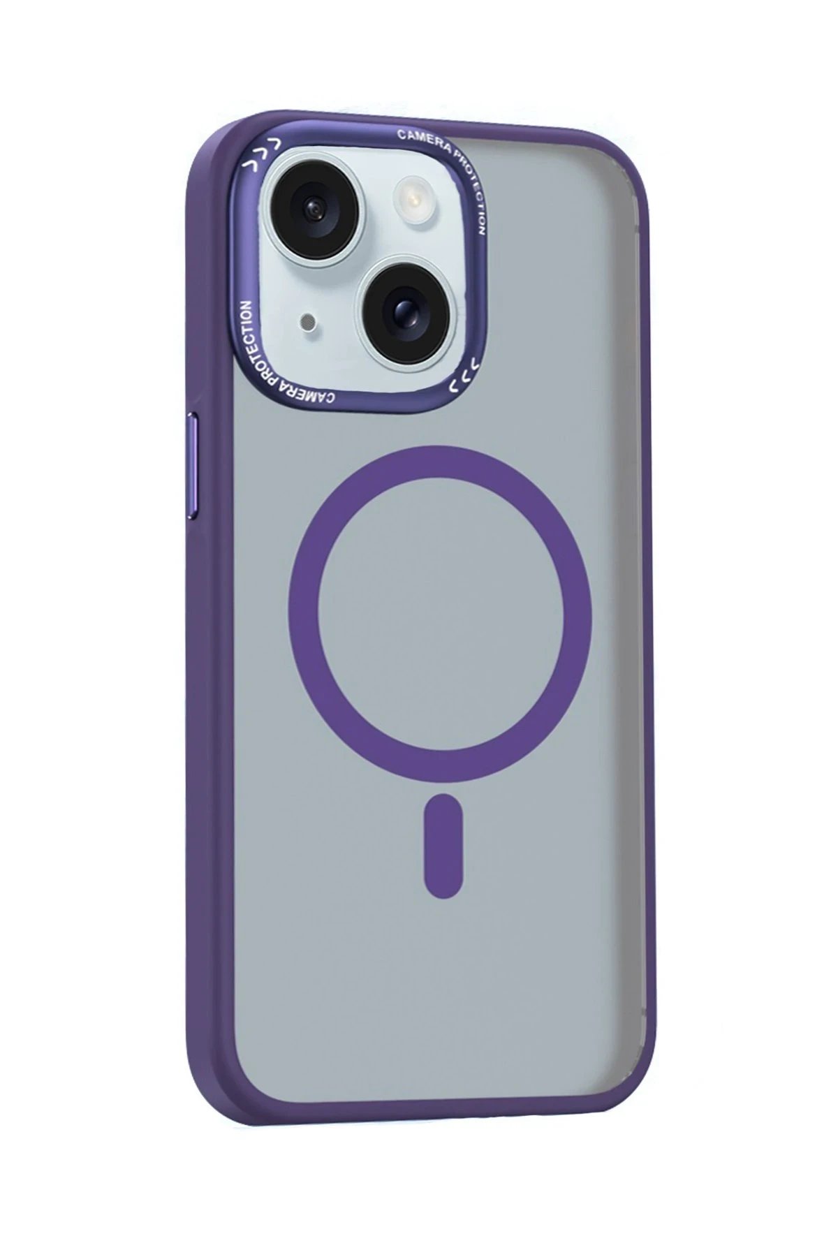 Movenchy iPhone 15 Kılıf Radyant Magsafe Kapak - Derin Mor