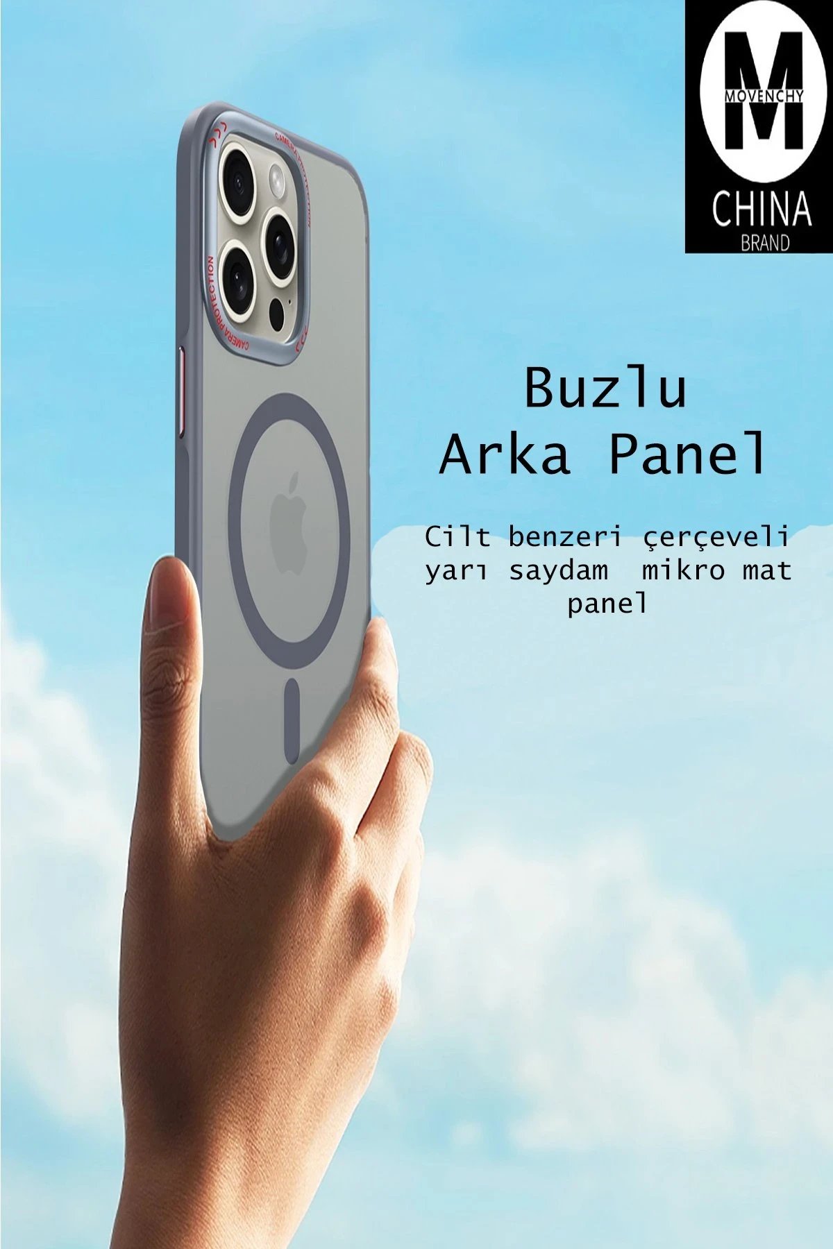 Movenchy iPhone 15 Kılıf Radyant Magsafe Kapak - Derin Mor