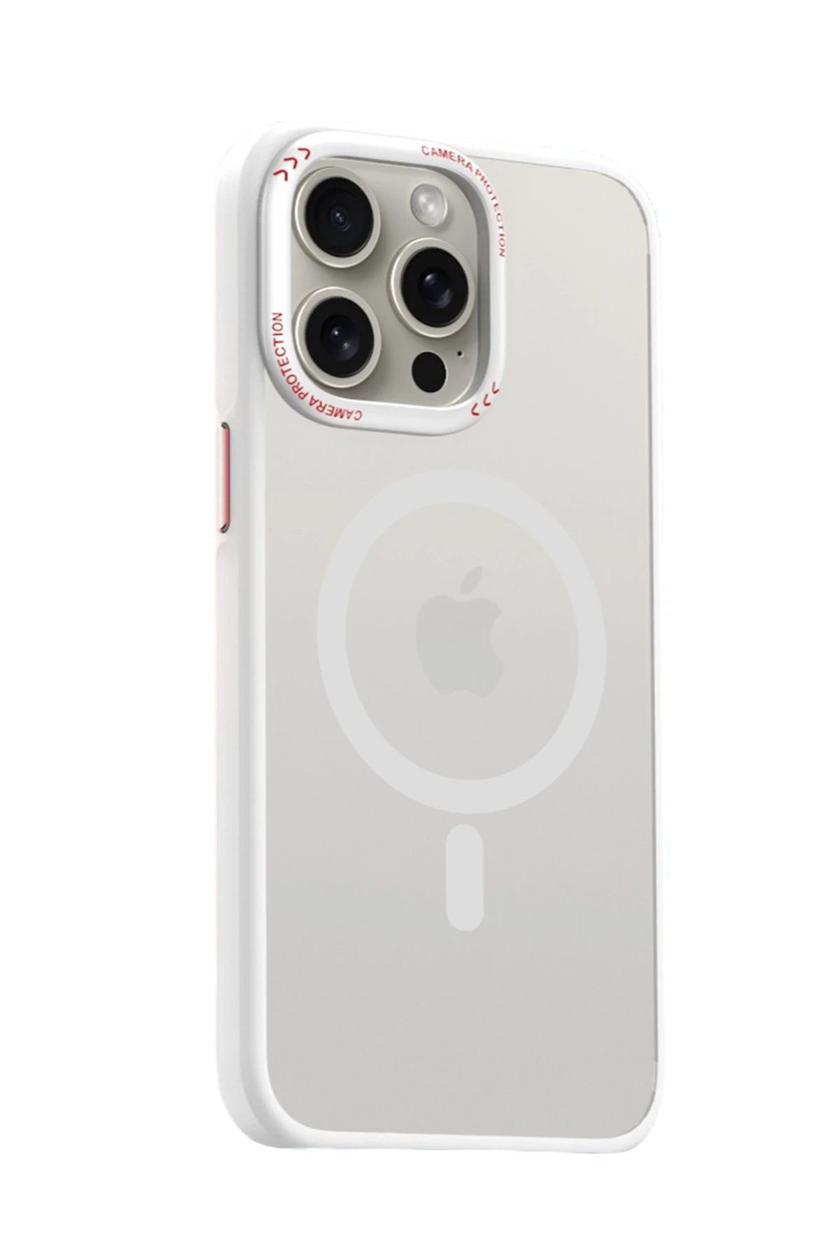 Movenchy iPhone 15 Pro Kılıf Radyant Magsafe Kapak - Beyaz