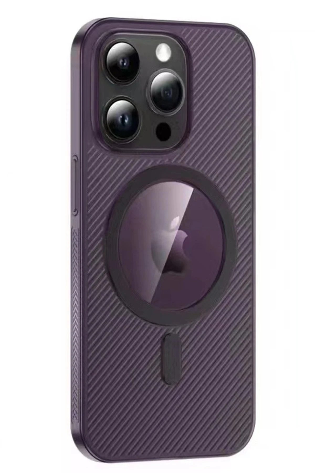 Movenchy iPhone 14 Pro Kılıf PP Magsafe Kapak - Derin Mor