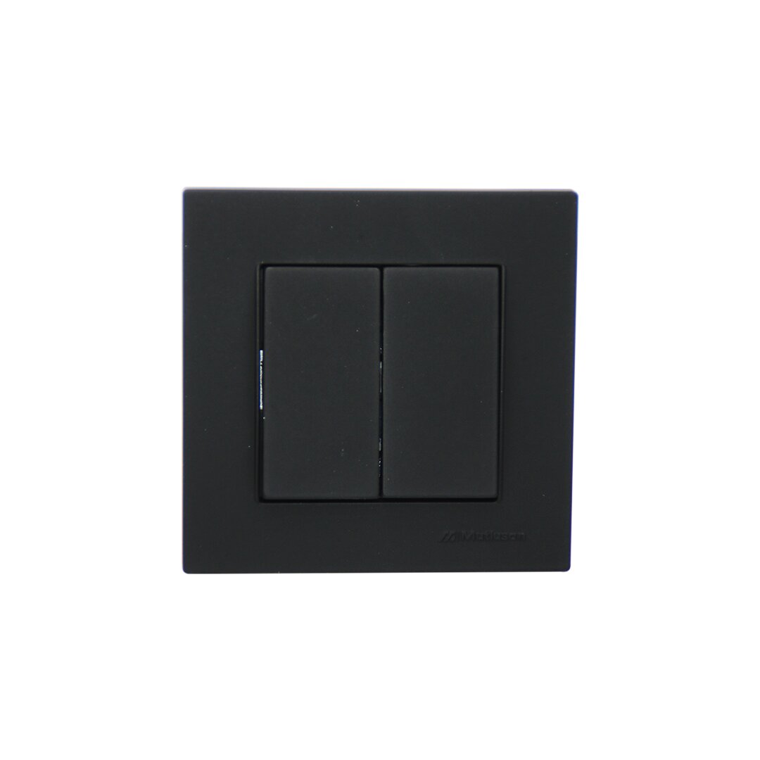 MUTLUSAN RİTA-2220 402 0284 POŞETLİ SİYAH - KOMÜTATÖR - 2Lİ ANAHTAR PRİZ VİDALI - ÇERÇEVELİ