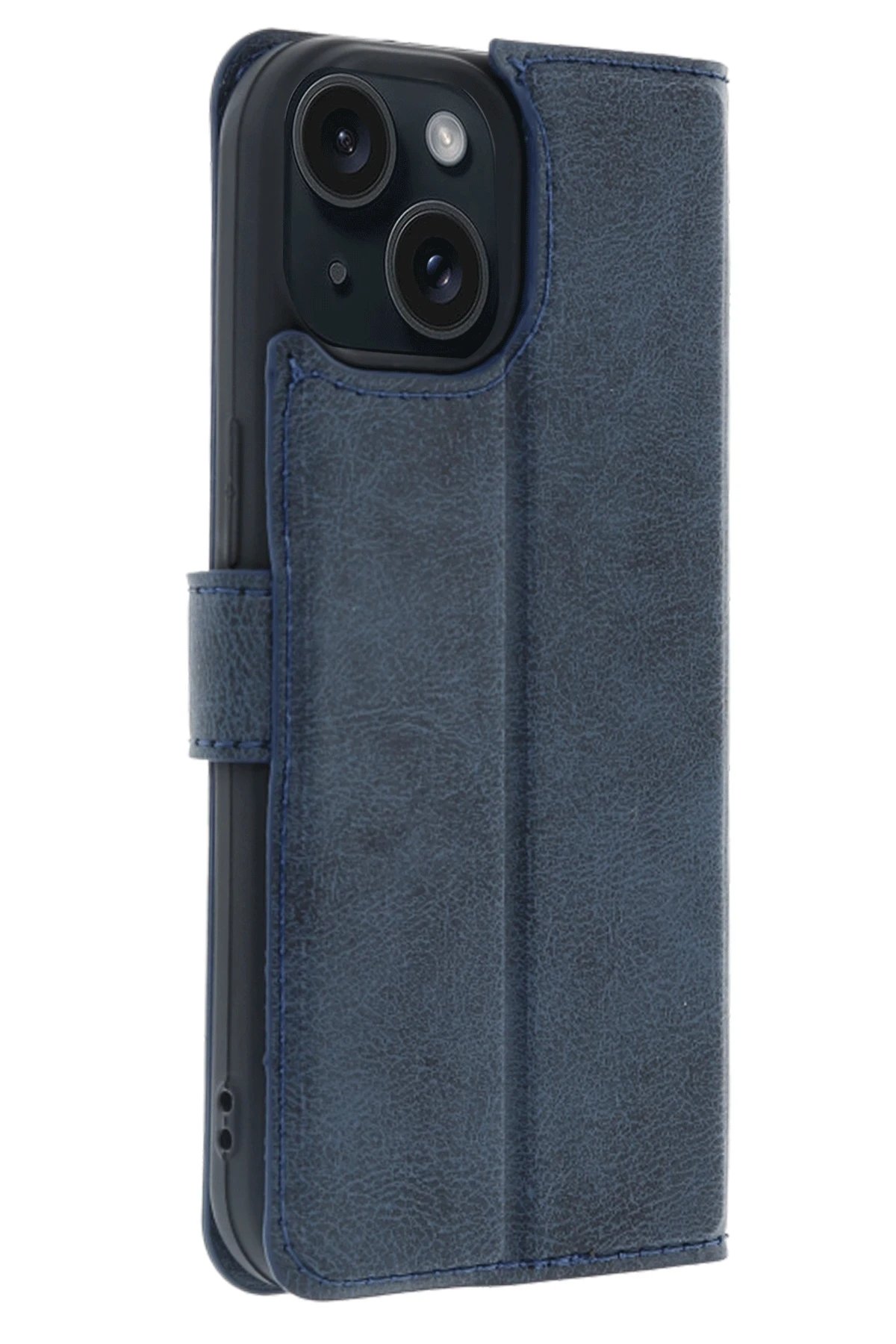 Newface Apple iPhone 15 Trend S Plus Kapaklı Kılıf - Lacivert