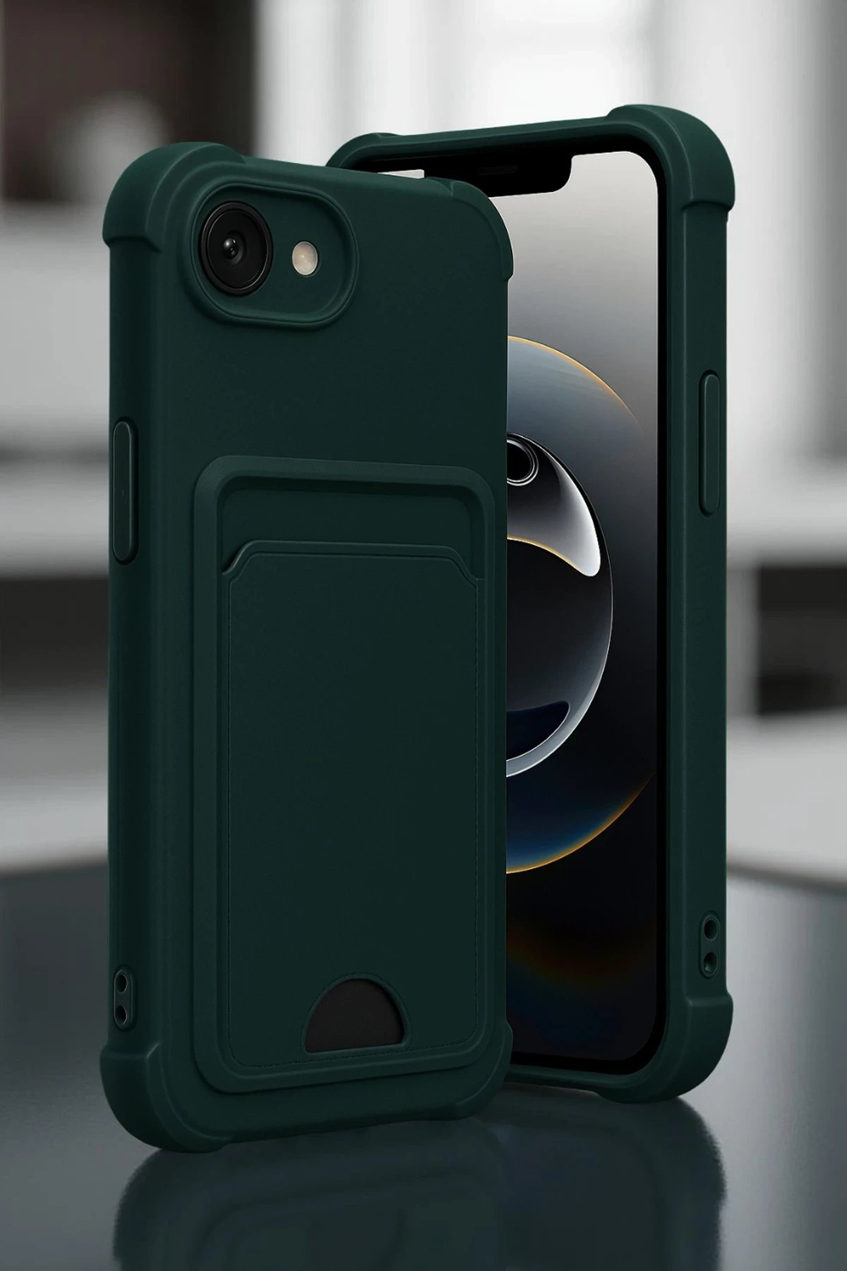 Newface Apple iPhone 16E Kelvin Kartvizitli Silikon - Lila