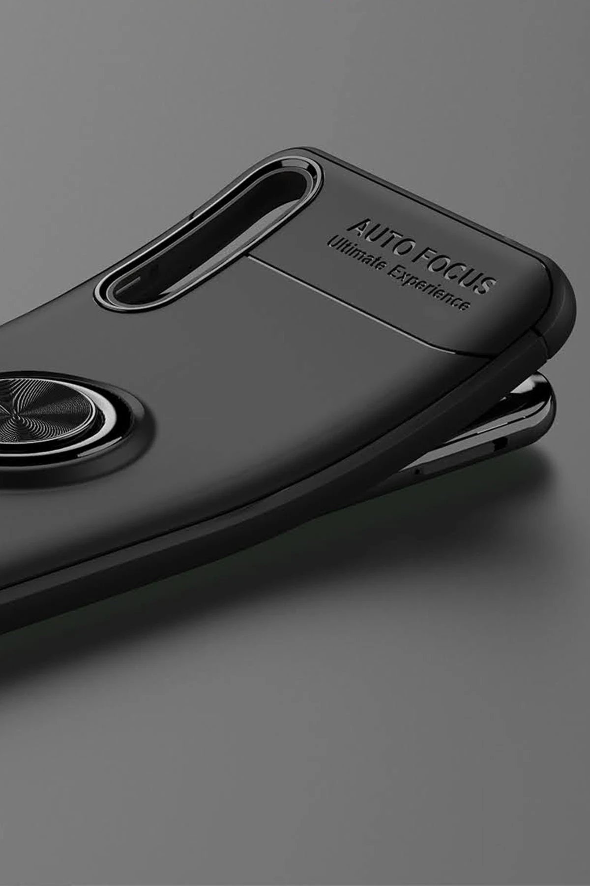 Newface Huawei P Smart S Kılıf Range Yüzüklü Silikon - Siyah