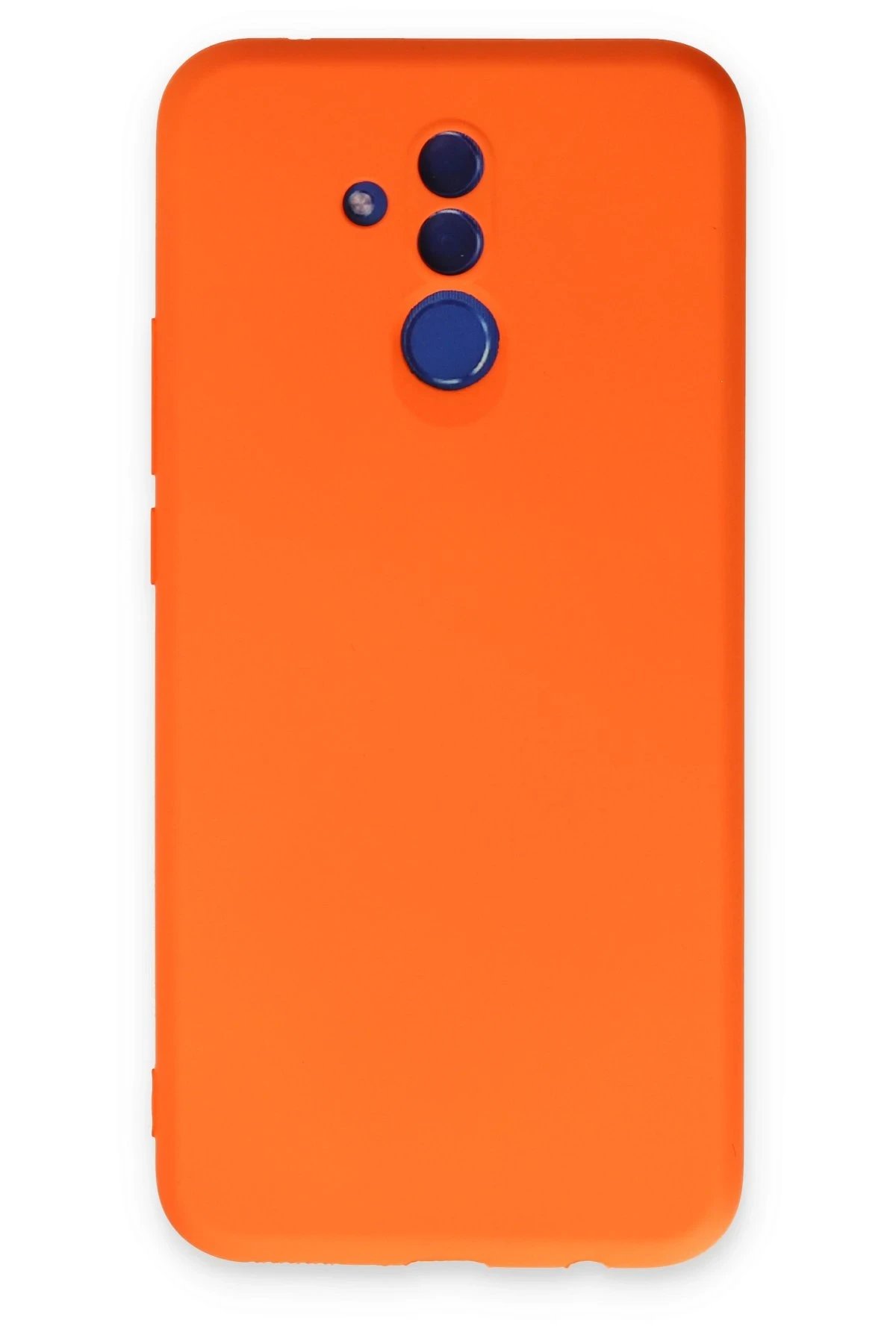 Newface Huawei Mate 20 Lite Kılıf Nano içi Kadife Silikon - Turuncu