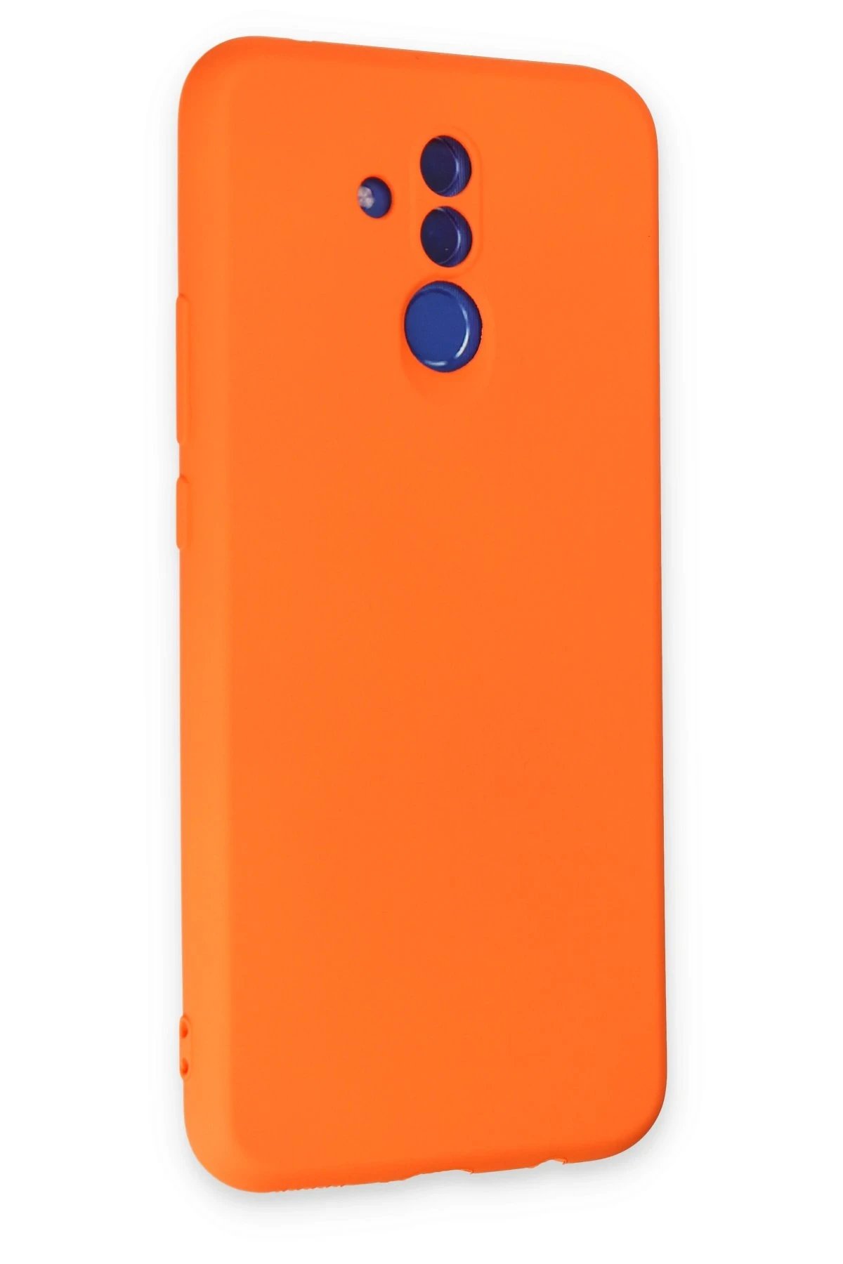 Newface Huawei Mate 20 Lite Kılıf Nano içi Kadife Silikon - Turuncu