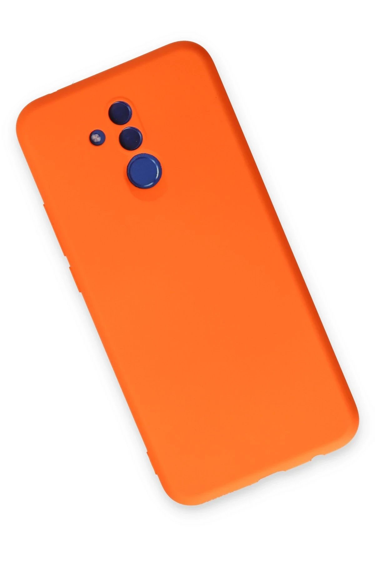 Newface Huawei Mate 20 Lite Kılıf Nano içi Kadife Silikon - Turuncu