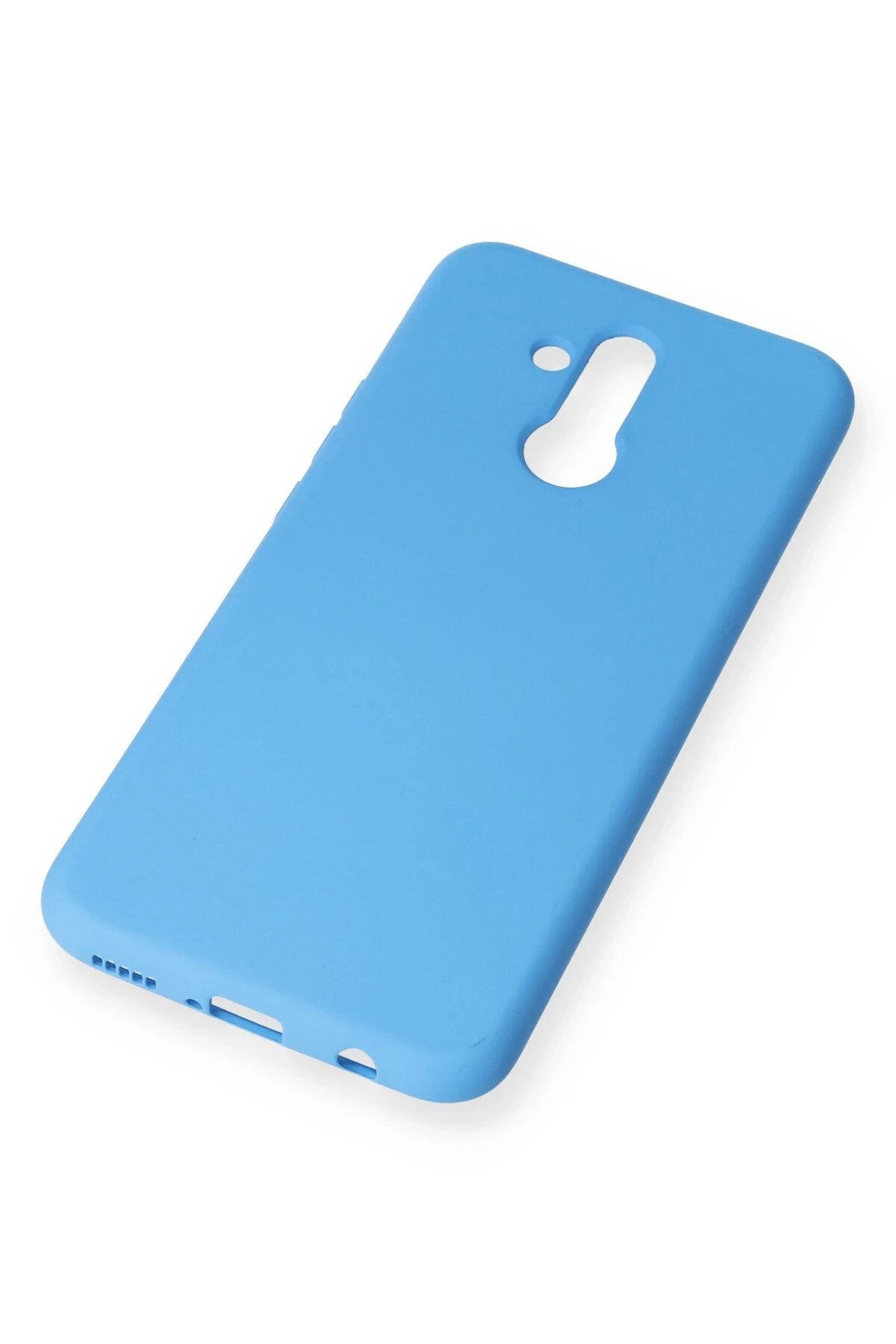 Newface Huawei Mate 20 Lite Kılıf Nano içi Kadife Silikon - Mavi