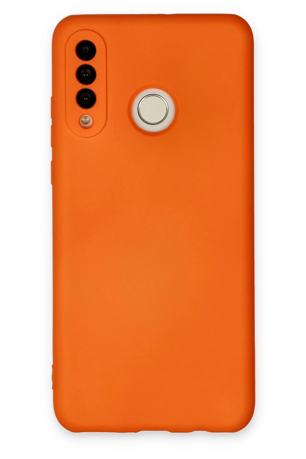 Newface Huawei P30 Lite Kılıf Nano içi Kadife Silikon - Turuncu