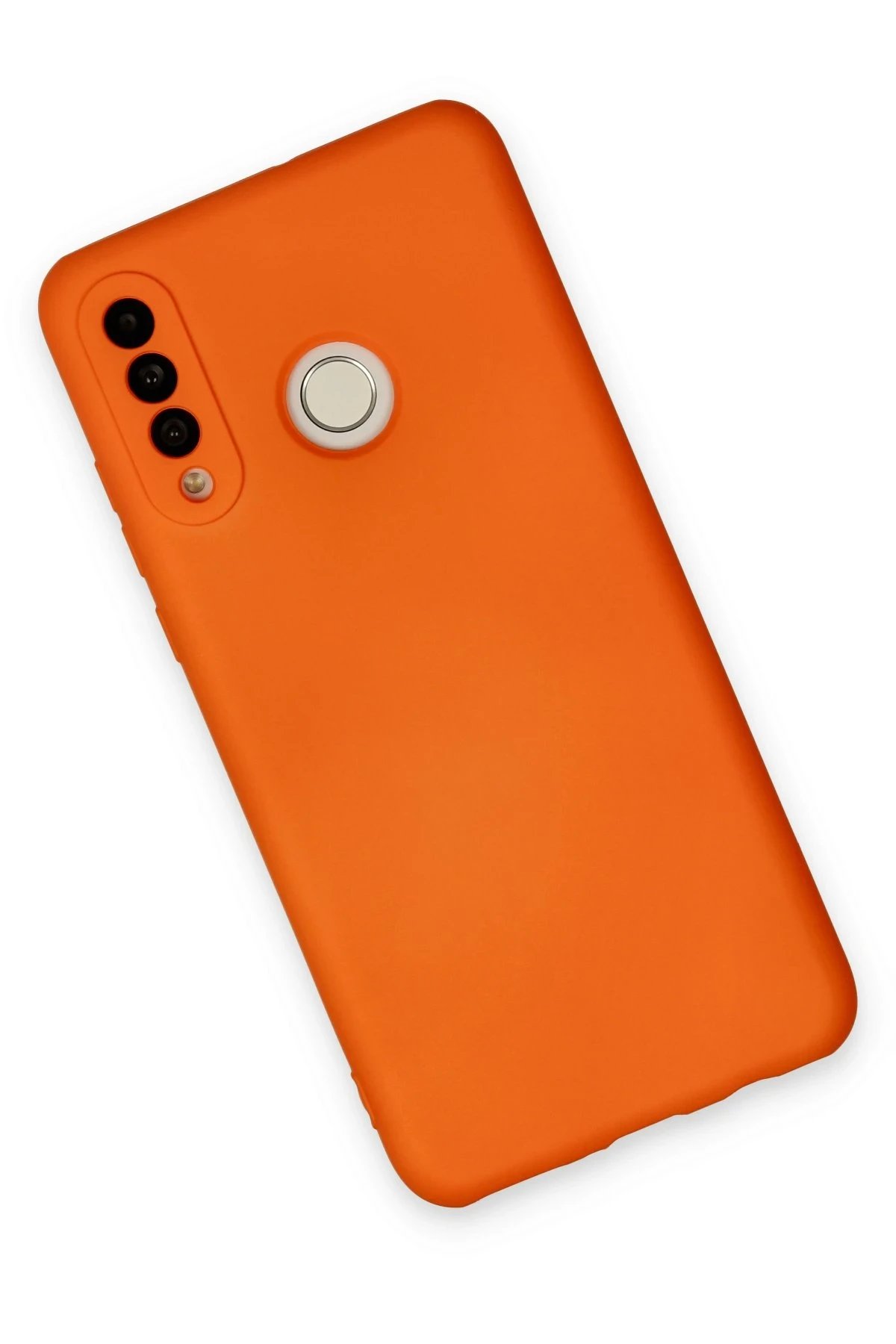 Newface Huawei P30 Lite Kılıf Nano içi Kadife Silikon - Turuncu