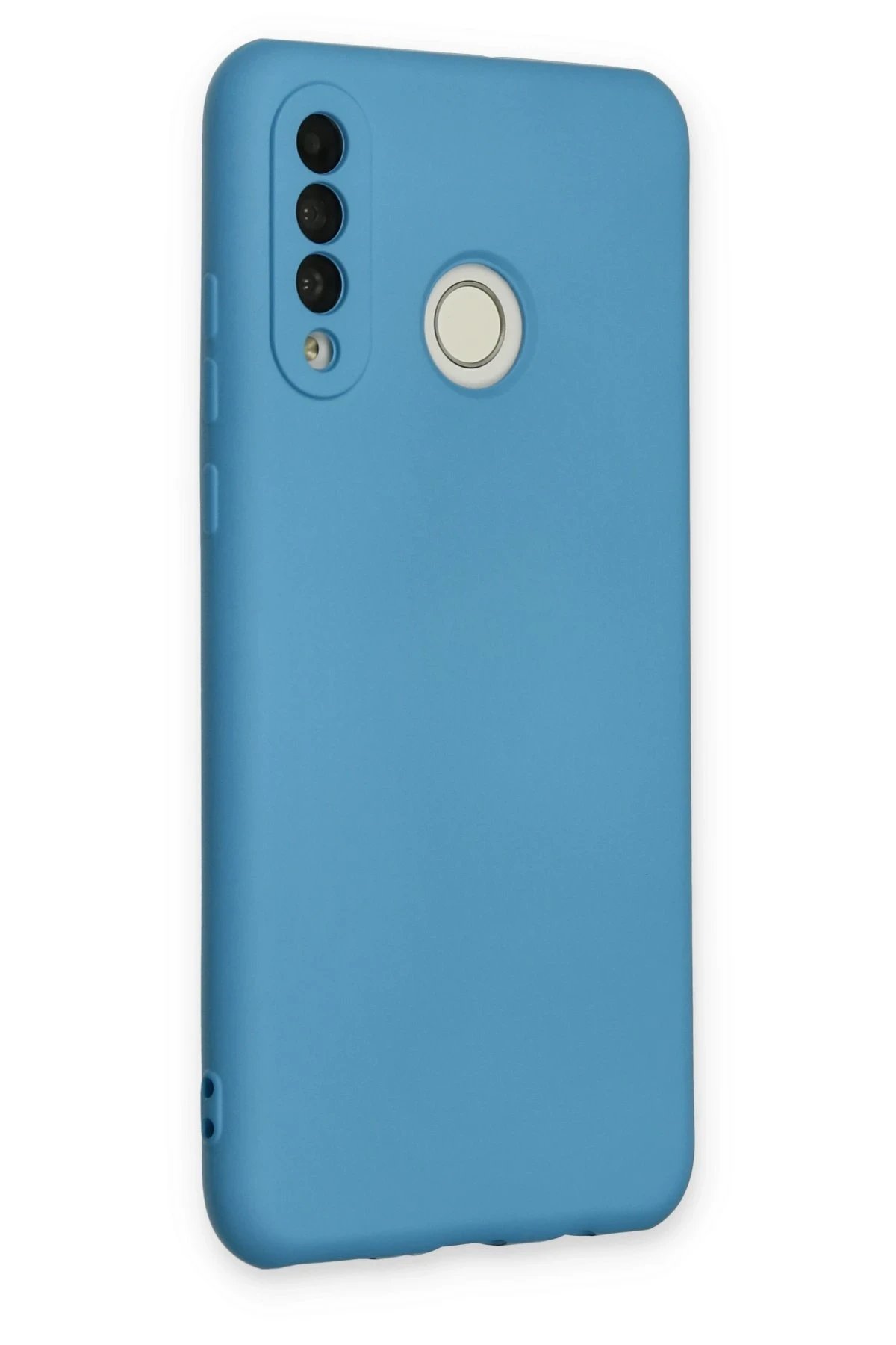 Newface Huawei P30 Lite Kılıf Nano içi Kadife Silikon - Mavi