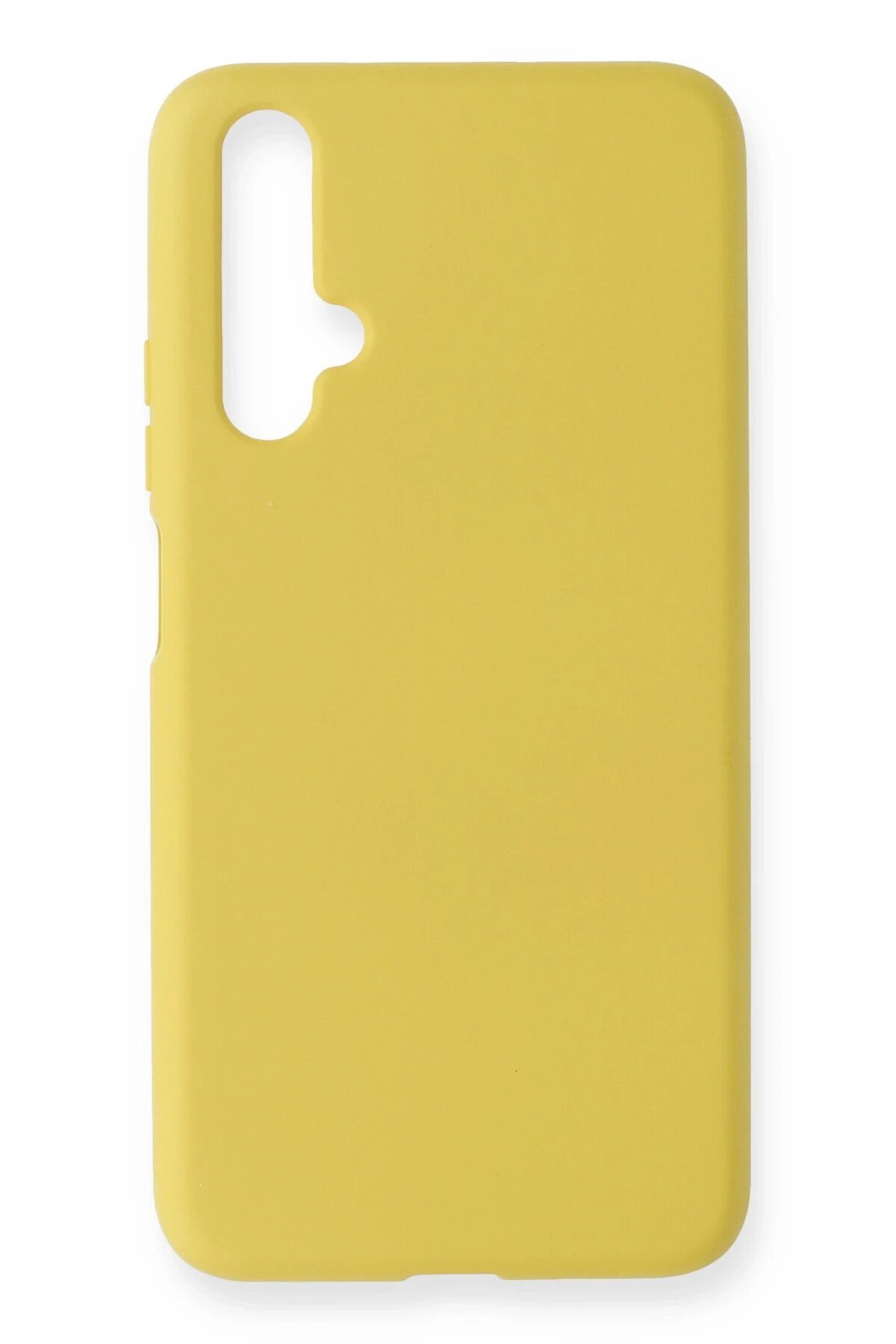 Newface Huawei Honor 20 Kılıf Nano içi Kadife Silikon - Sarı