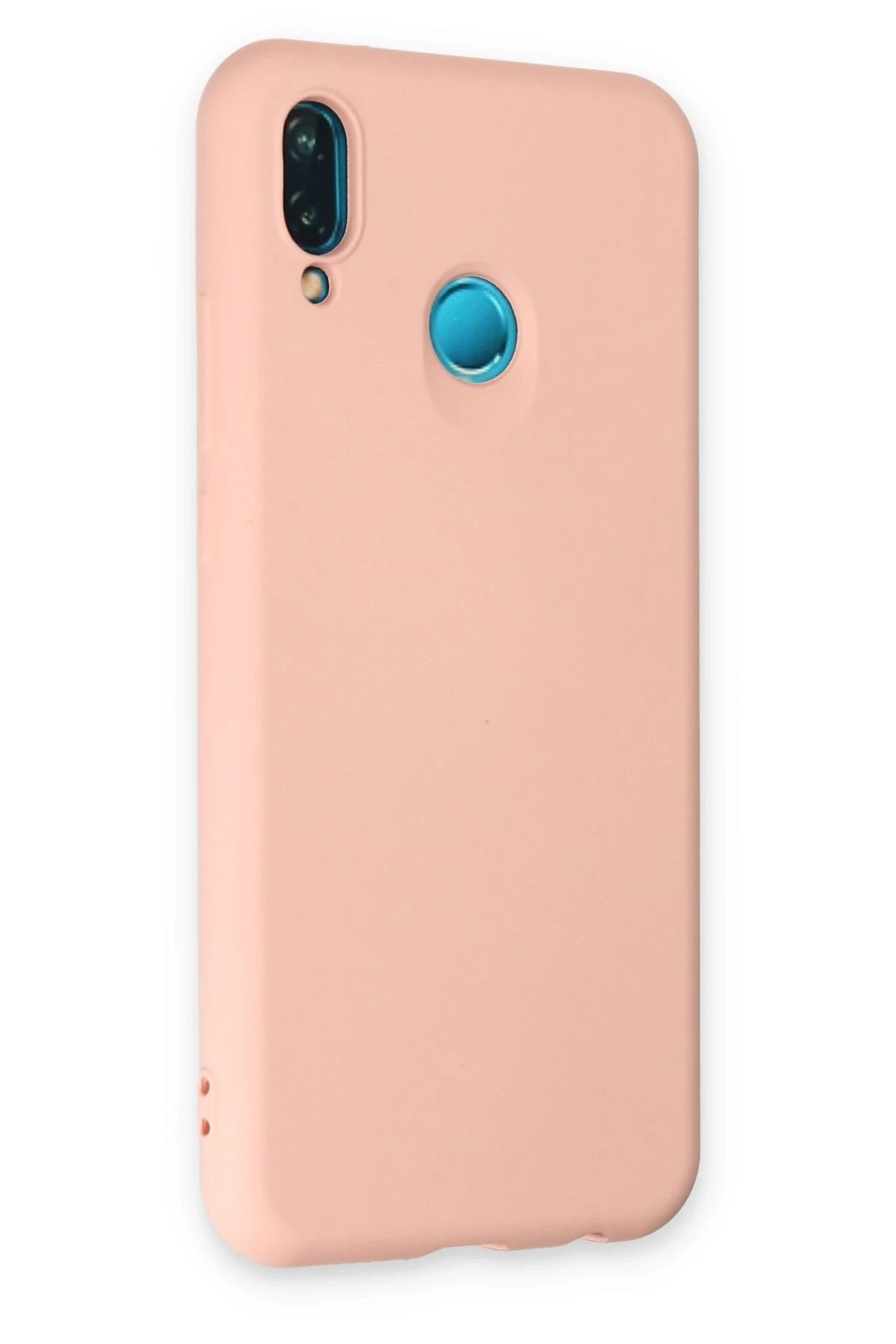 Newface Huawei P20 Lite Kılıf Nano içi Kadife Silikon - Pudra