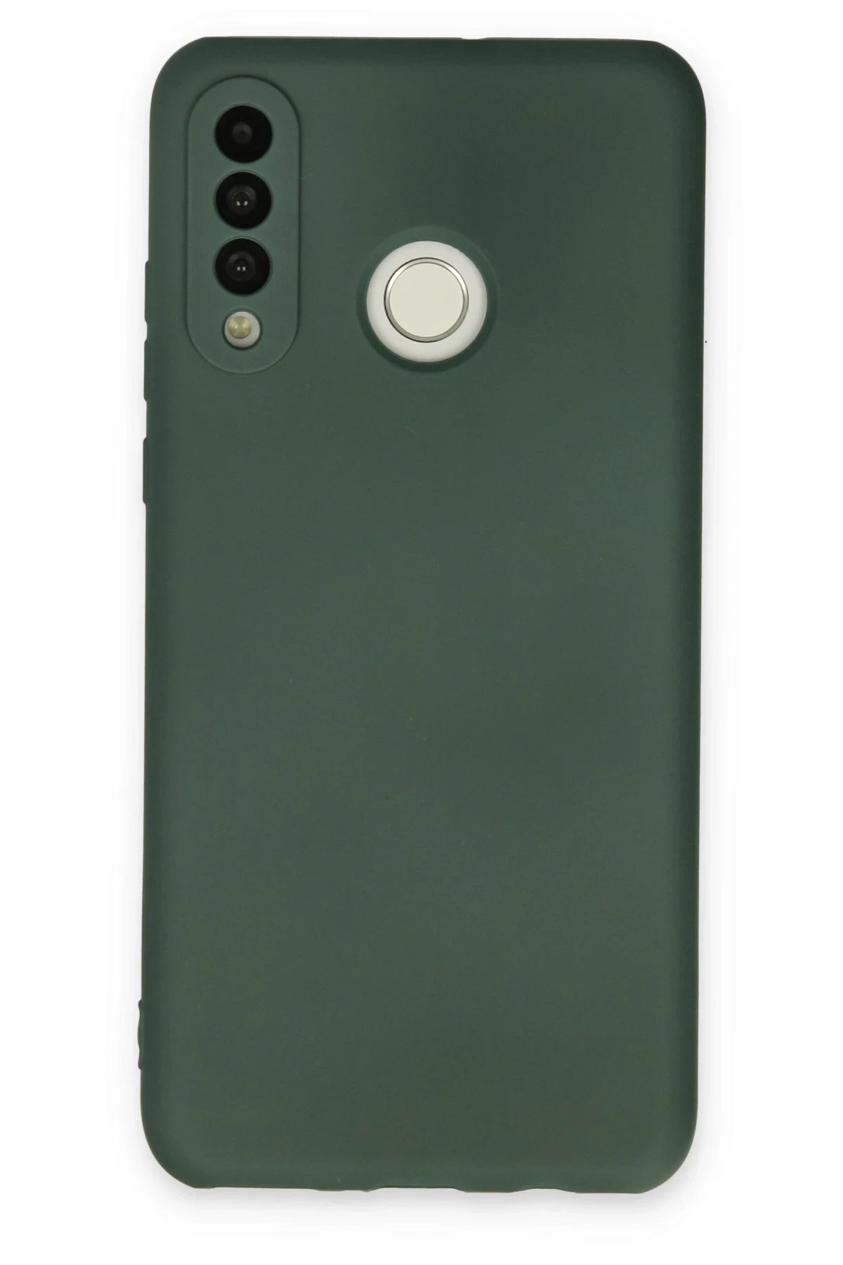 Newface Huawei P30 Lite Kılıf Nano içi Kadife Silikon - Koyu Yeşil