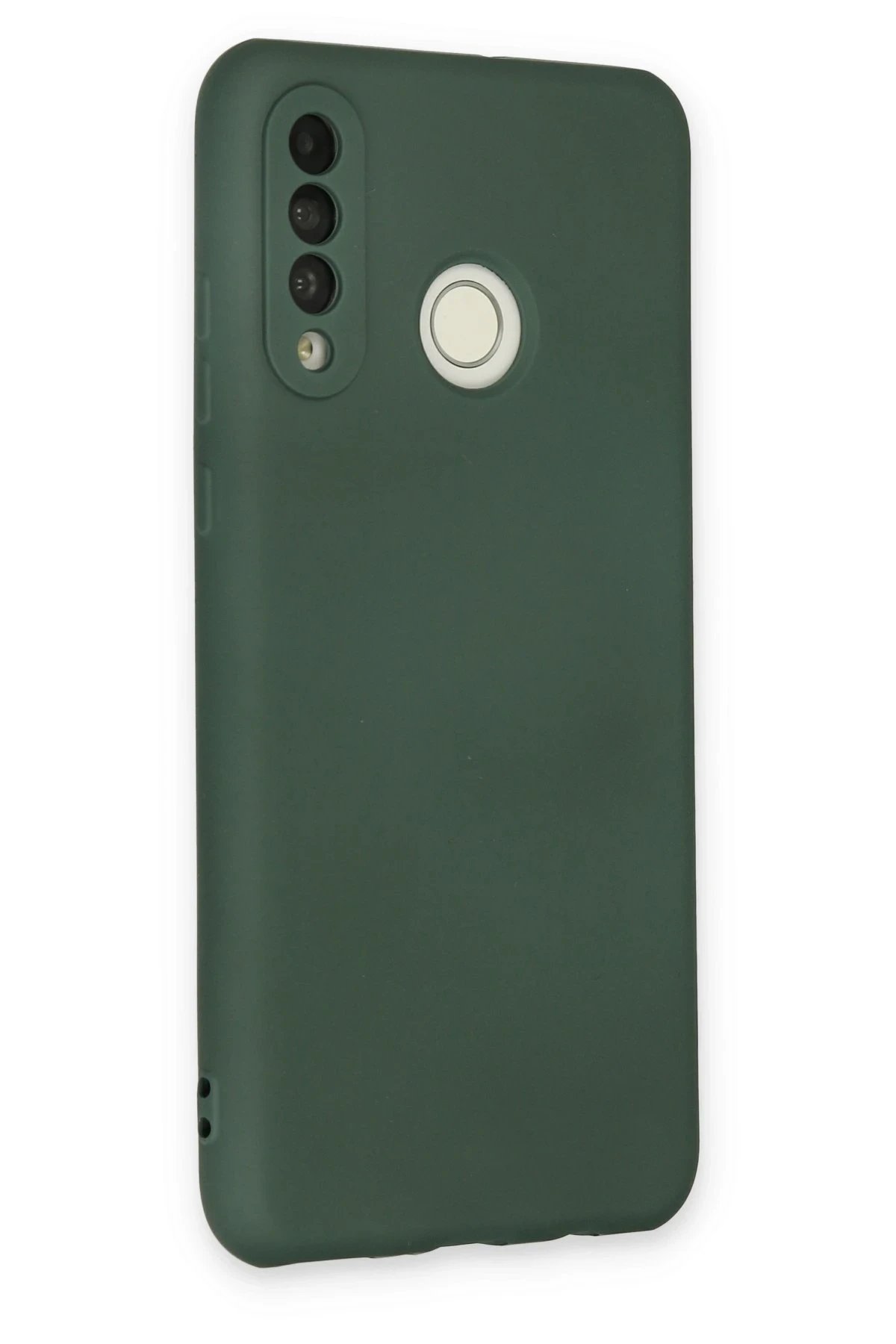 Newface Huawei P30 Lite Kılıf Nano içi Kadife Silikon - Koyu Yeşil