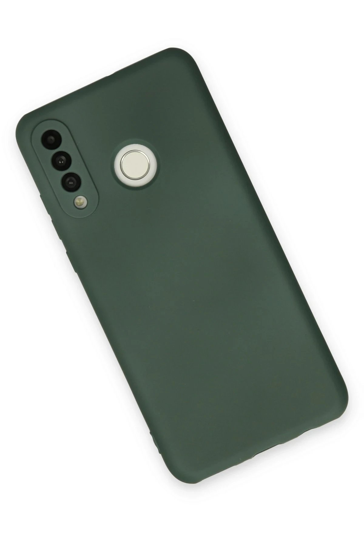 Newface Huawei P30 Lite Kılıf Nano içi Kadife Silikon - Koyu Yeşil