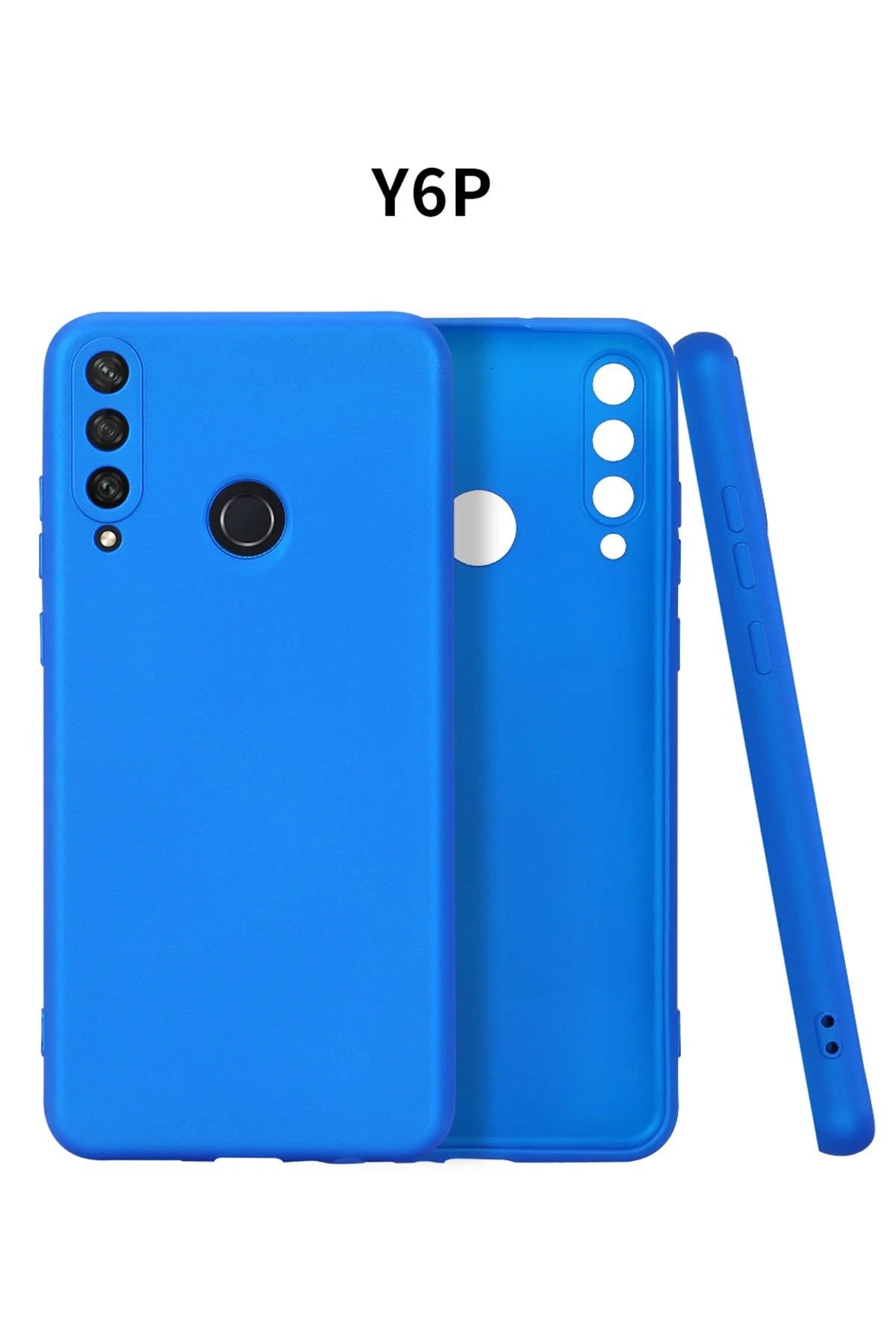 Newface Huawei Y6P Kılıf First Silikon - Mavi