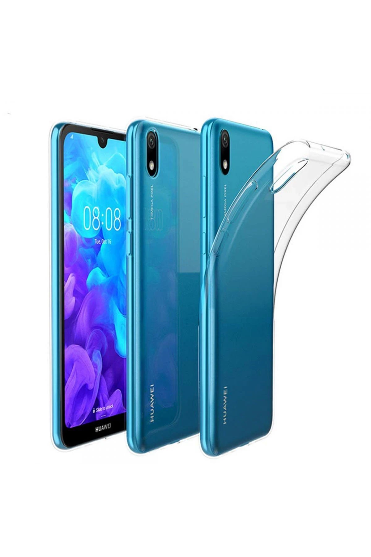 Newface Huawei Y5 2019 Kılıf Lüx Şeffaf Silikon