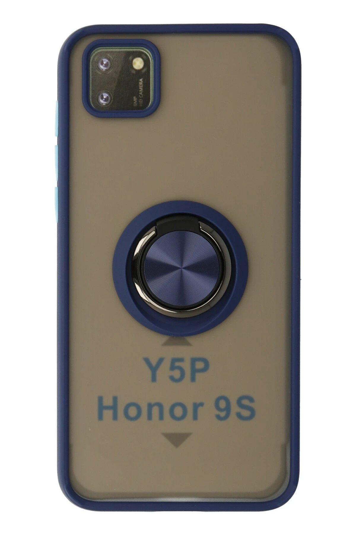 Newface Huawei Y5P Kılıf Montreal Yüzüklü Silikon Kapak - Lacivert