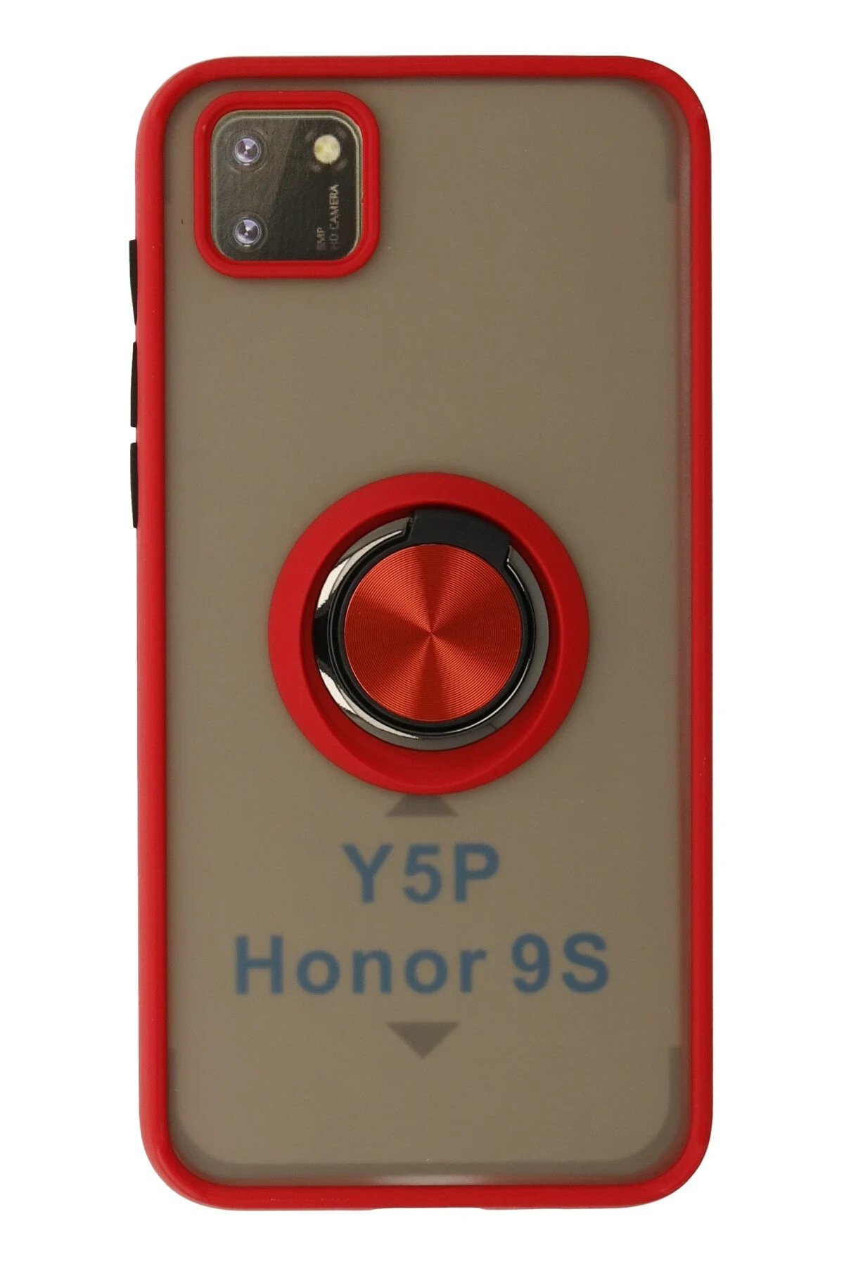 Newface Huawei Y5P Kılıf Montreal Yüzüklü Silikon Kapak - Kırmızı