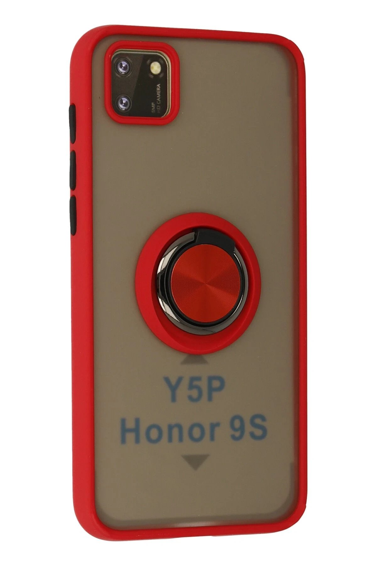 Newface Huawei Y5P Kılıf Montreal Yüzüklü Silikon Kapak - Kırmızı