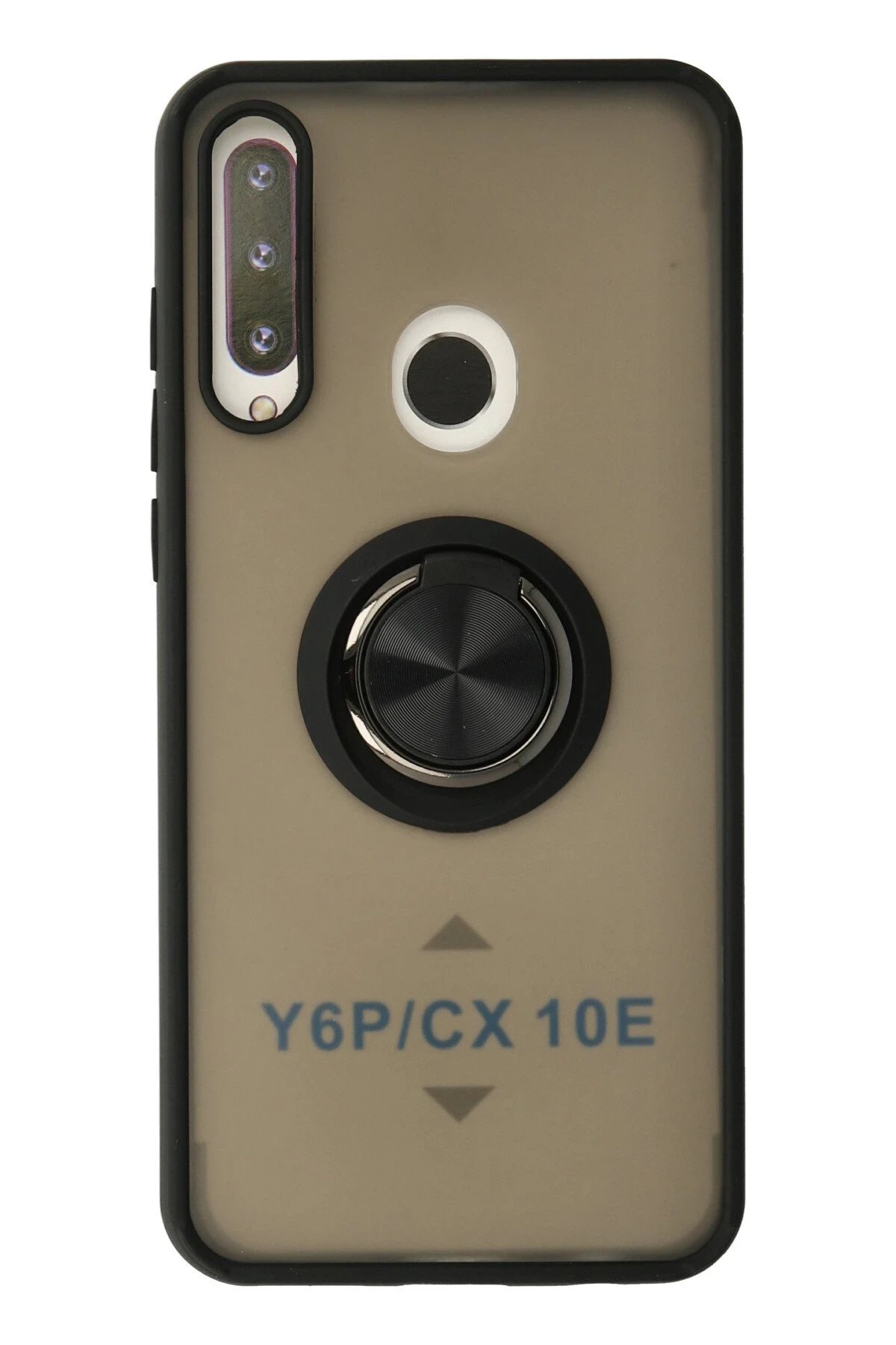 Newface Huawei Y6P Kılıf Montreal Yüzüklü Silikon Kapak - Siyah