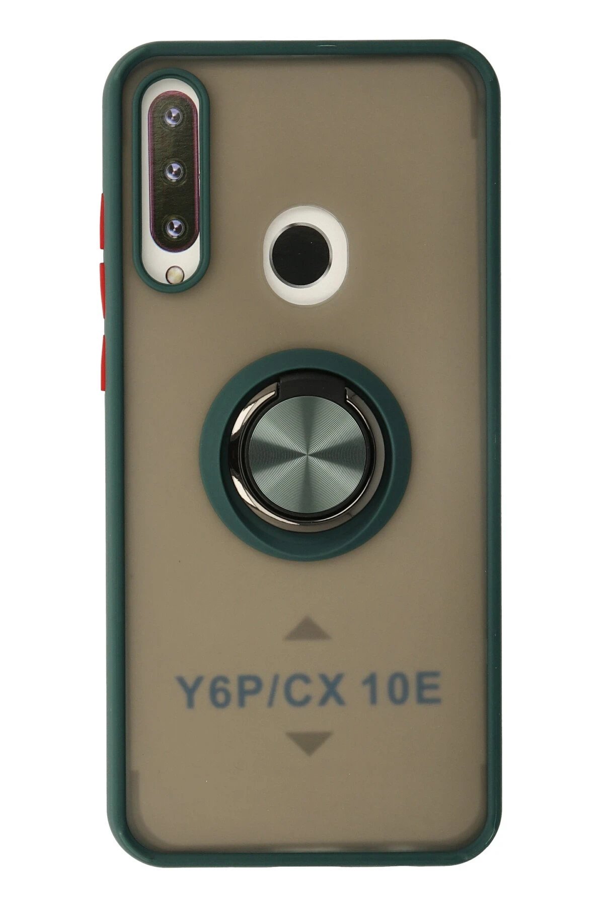 Newface Huawei Y6P Kılıf Montreal Yüzüklü Silikon Kapak - Yeşil