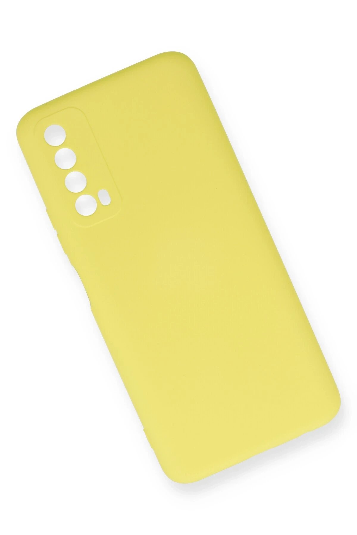 Newface Huawei P Smart 2021 Kılıf Nano içi Kadife Silikon - Sarı