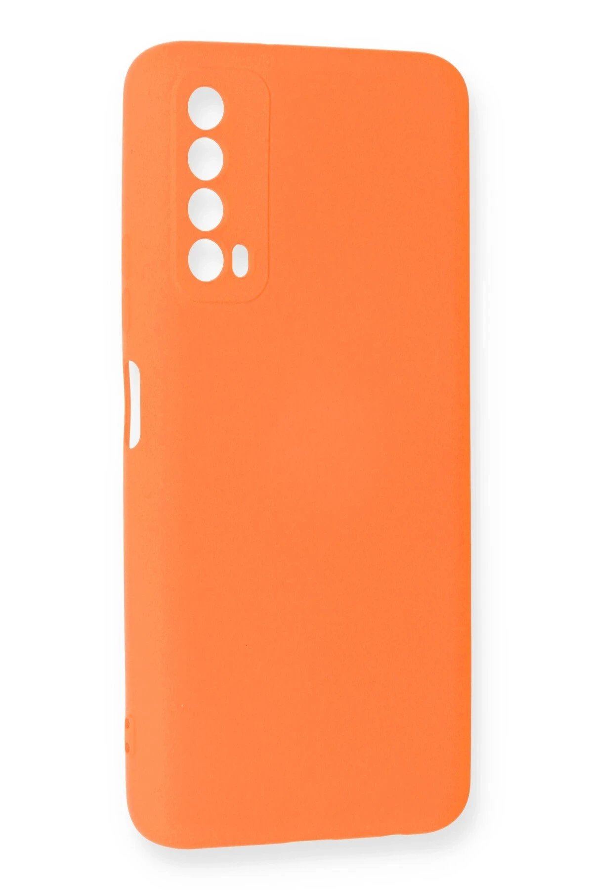 Newface Huawei P Smart 2021 Kılıf Nano içi Kadife Silikon - Turuncu