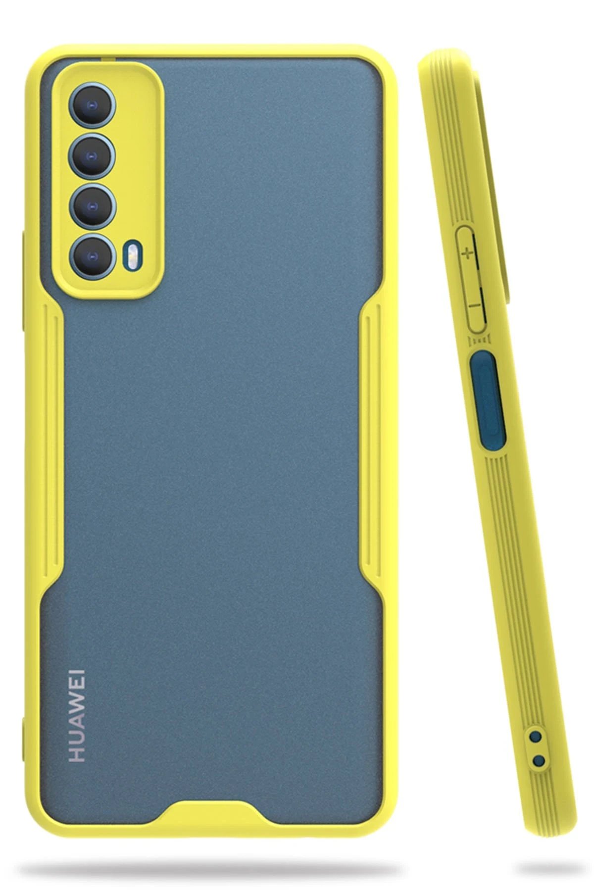 Newface Huawei P Smart 2021 Kılıf Platin Silikon - Sarı