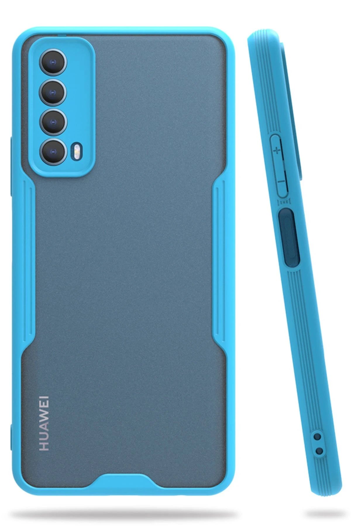 Newface Huawei P Smart 2021 Kılıf Platin Silikon - Mavi