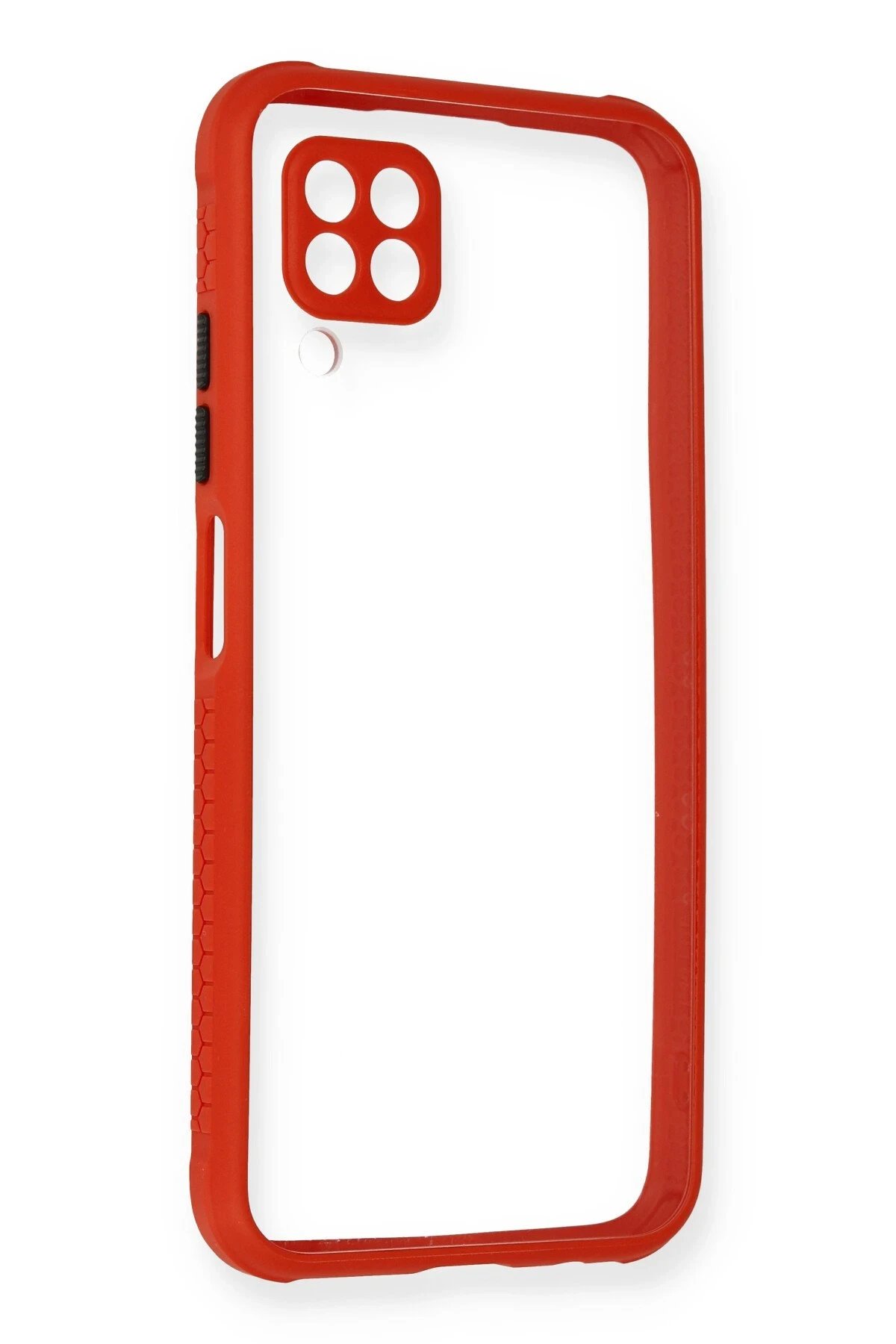 Newface Huawei P40 Lite Kılıf Miami Şeffaf Silikon - Kırmızı