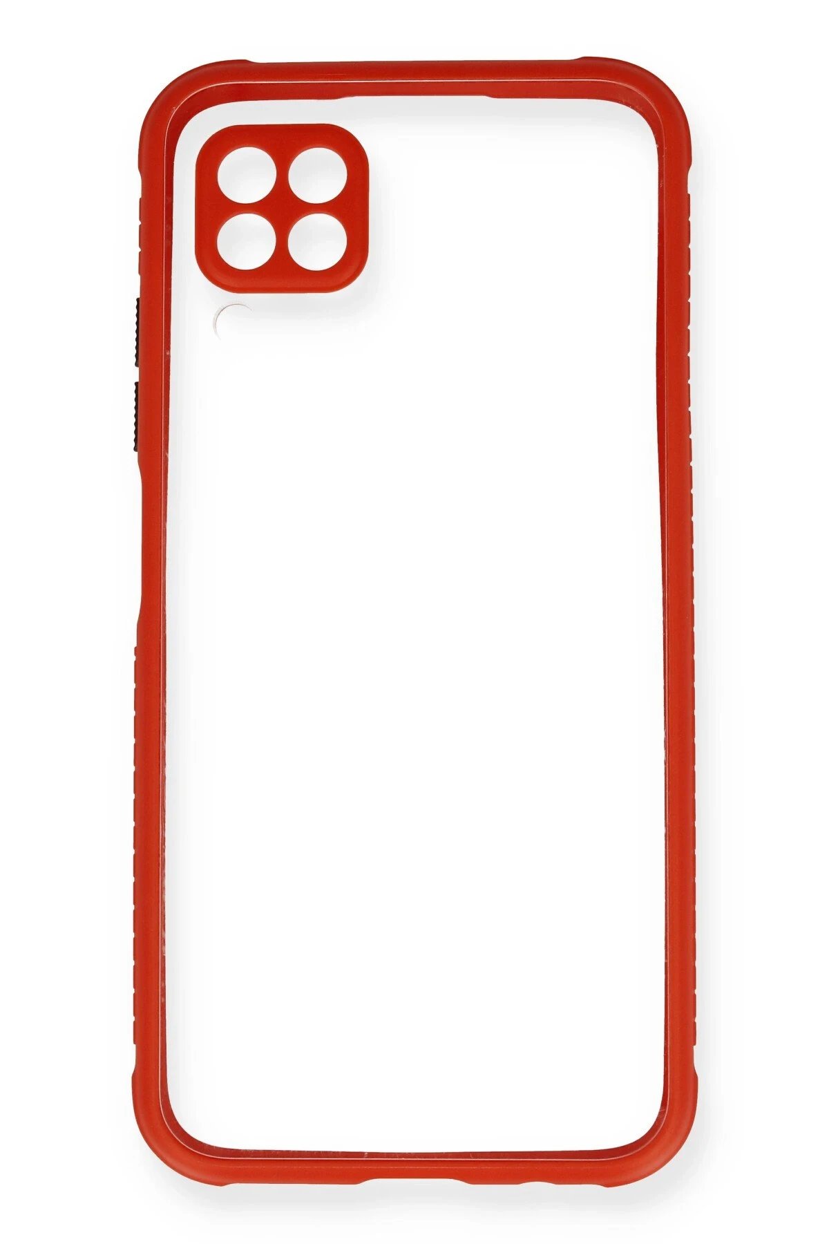 Newface Huawei P40 Lite Kılıf Miami Şeffaf Silikon - Kırmızı