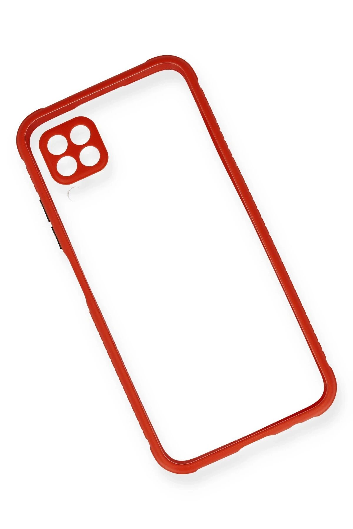 Newface Huawei P40 Lite Kılıf Miami Şeffaf Silikon - Kırmızı