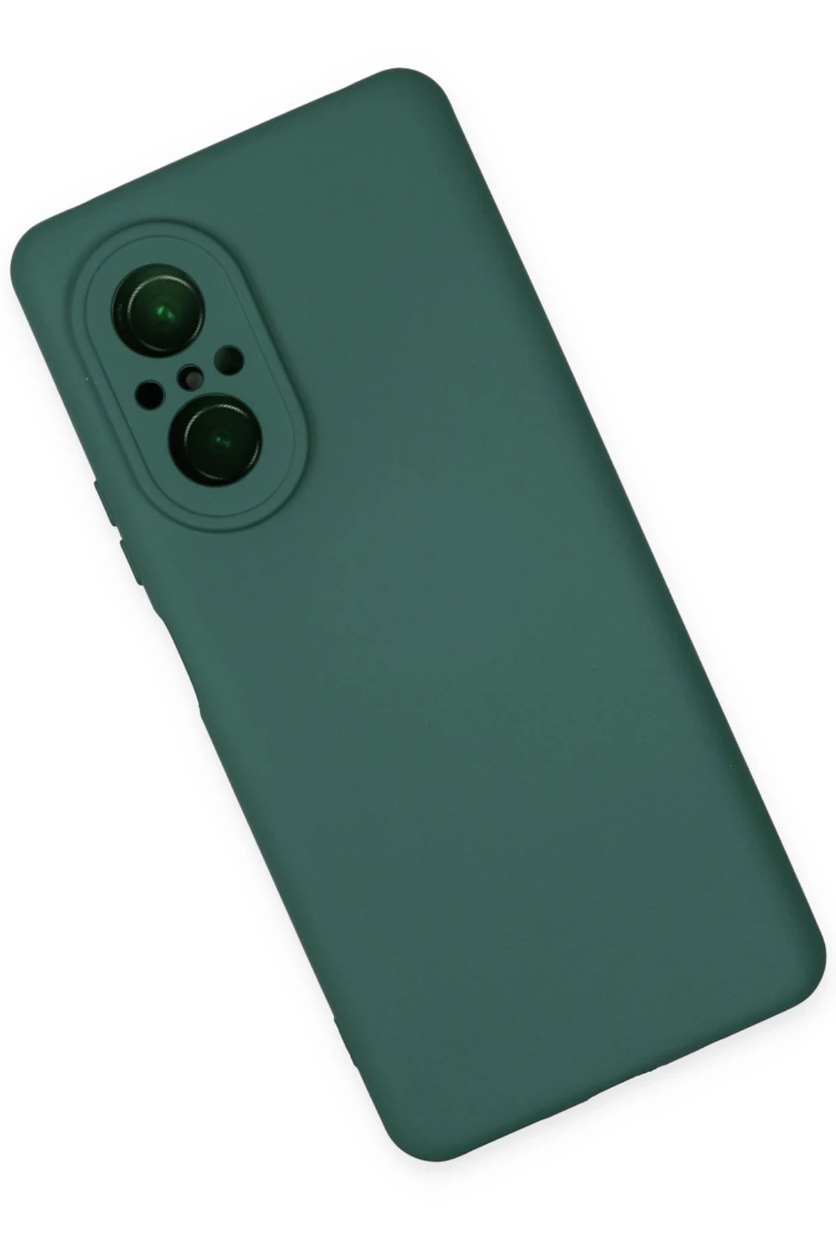 Newface Huawei Nova 9 SE Kılıf Nano içi Kadife Silikon - Koyu Yeşil