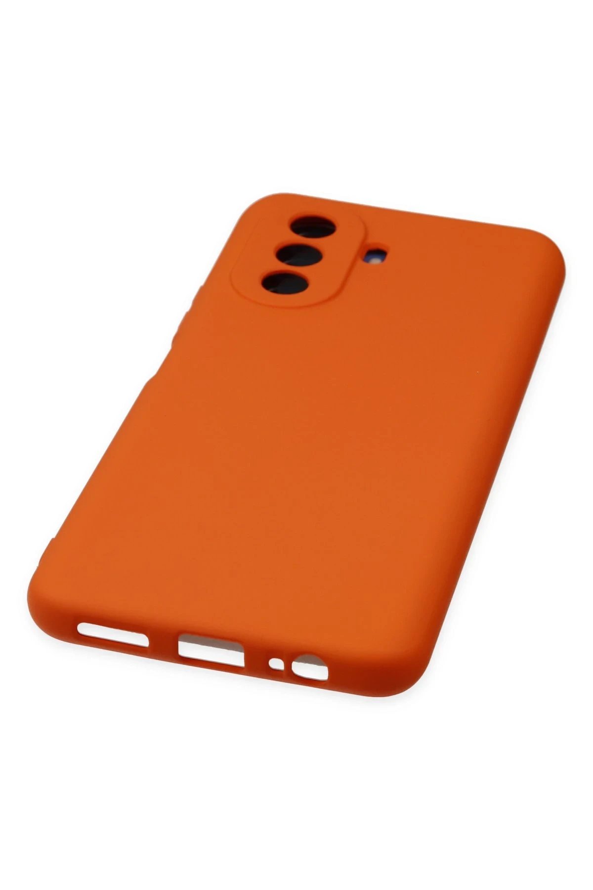 Newface Huawei Nova Y70 Kılıf Nano içi Kadife Silikon - Turuncu