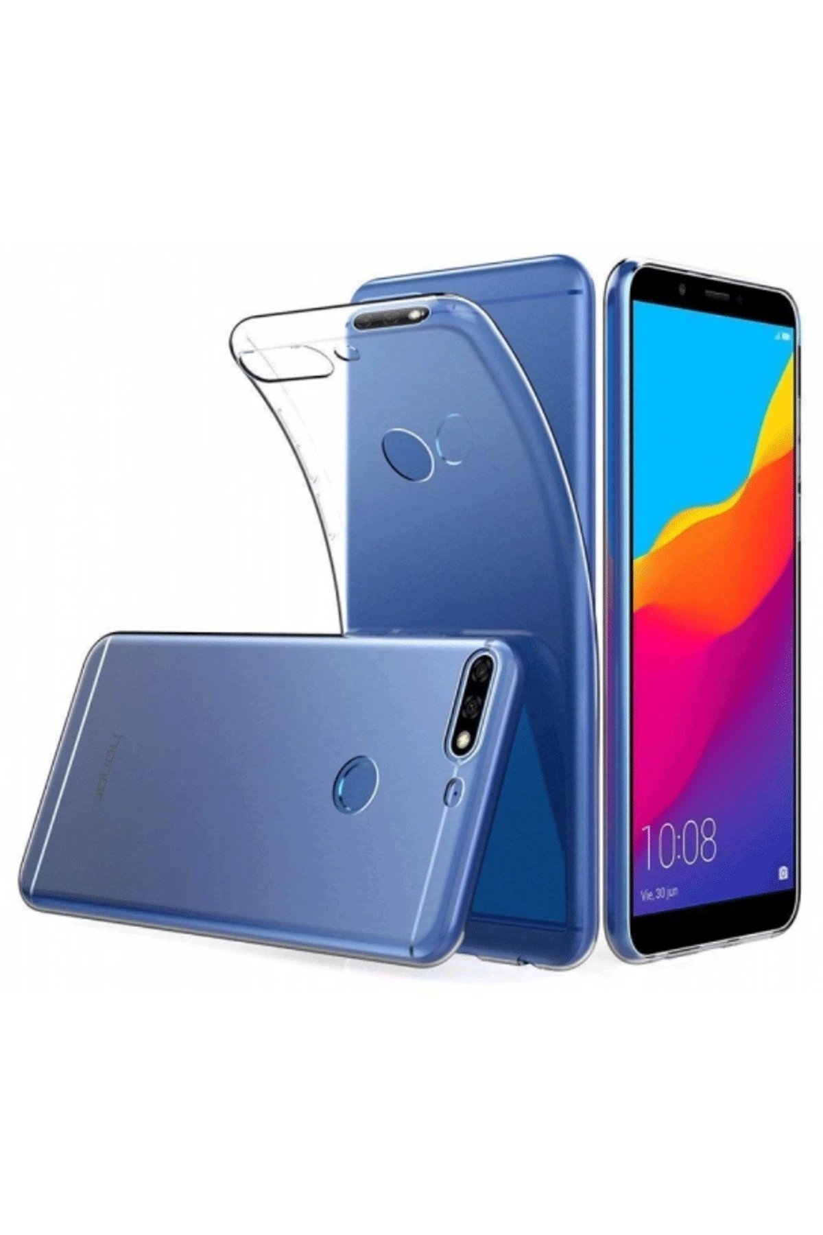 Newface Huawei Y7 2018 Kılıf Lüx Şeffaf Silikon