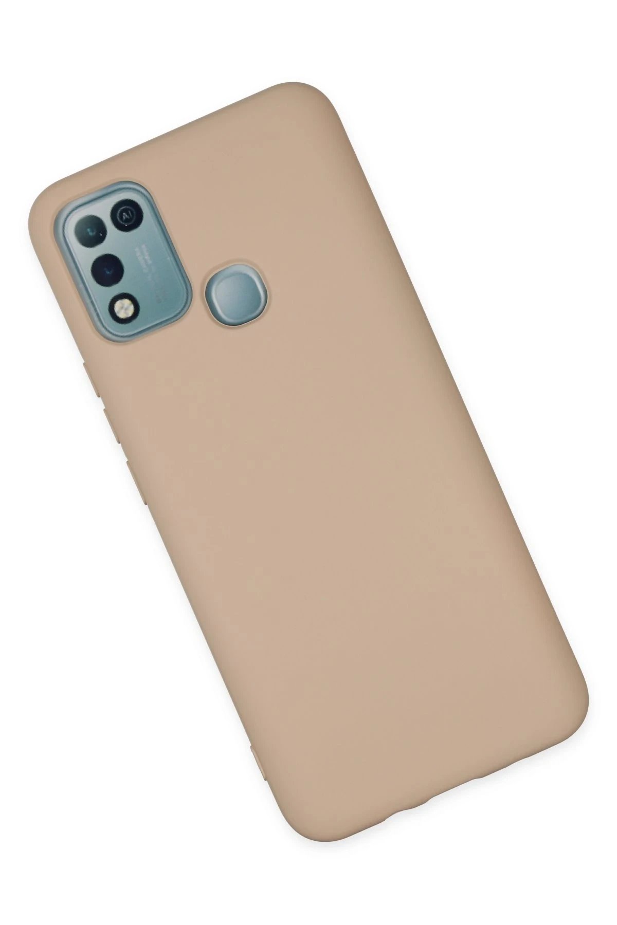 Newface İnfinix Hot 10 Play Kılıf Nano içi Kadife Silikon - Pudra