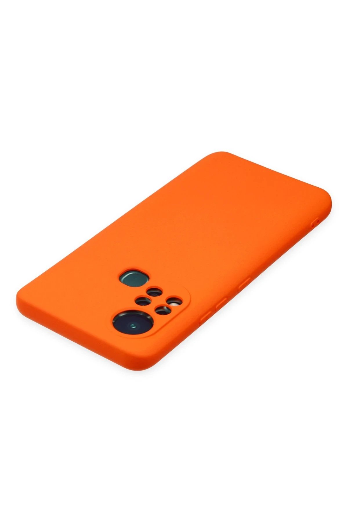 Newface İnfinix Hot 11s Kılıf Nano içi Kadife Silikon - Turuncu