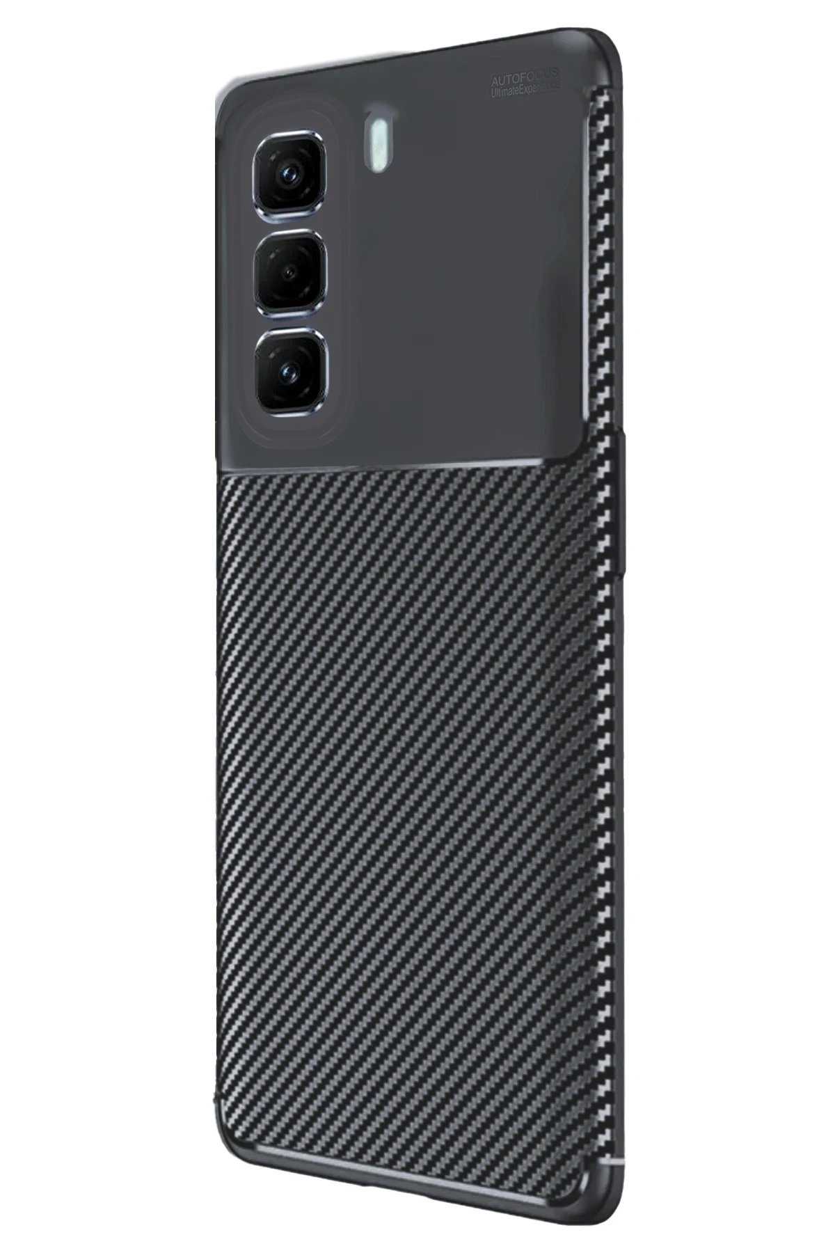 Newface İnfinix Hot 50 4G Kılıf Auto Focus Karbon Kapak - Siyah