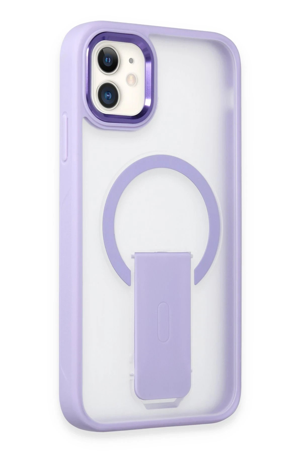 Newface iPhone 12 Tork Magsafe Standlı Kapak - Lila