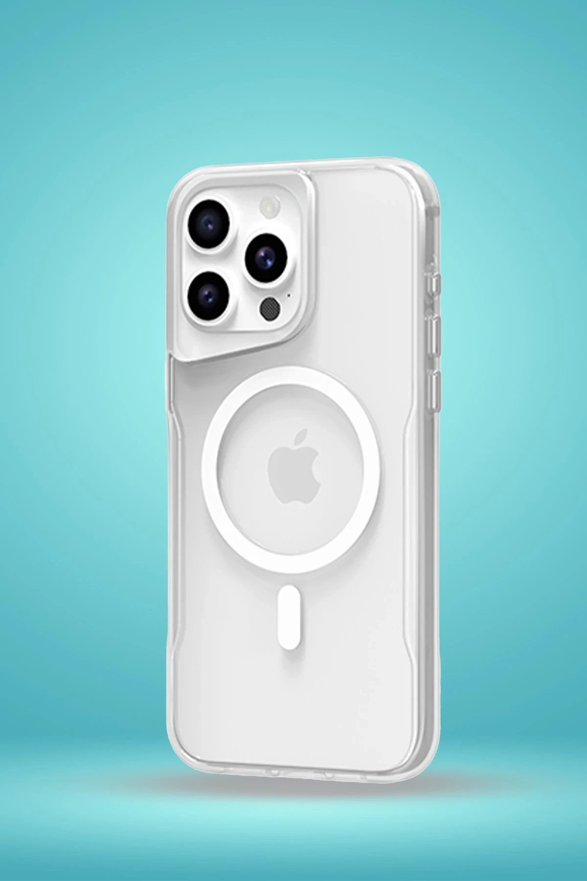 Newface iPhone 15 Pro Max Kılıf PC Poso Magsafe Kapak - Şeffaf