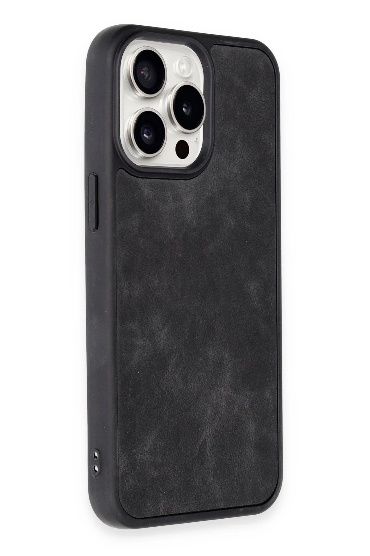 Newface iPhone 14 Pro Max Kılıf Aras Deri Kapak - Siyah