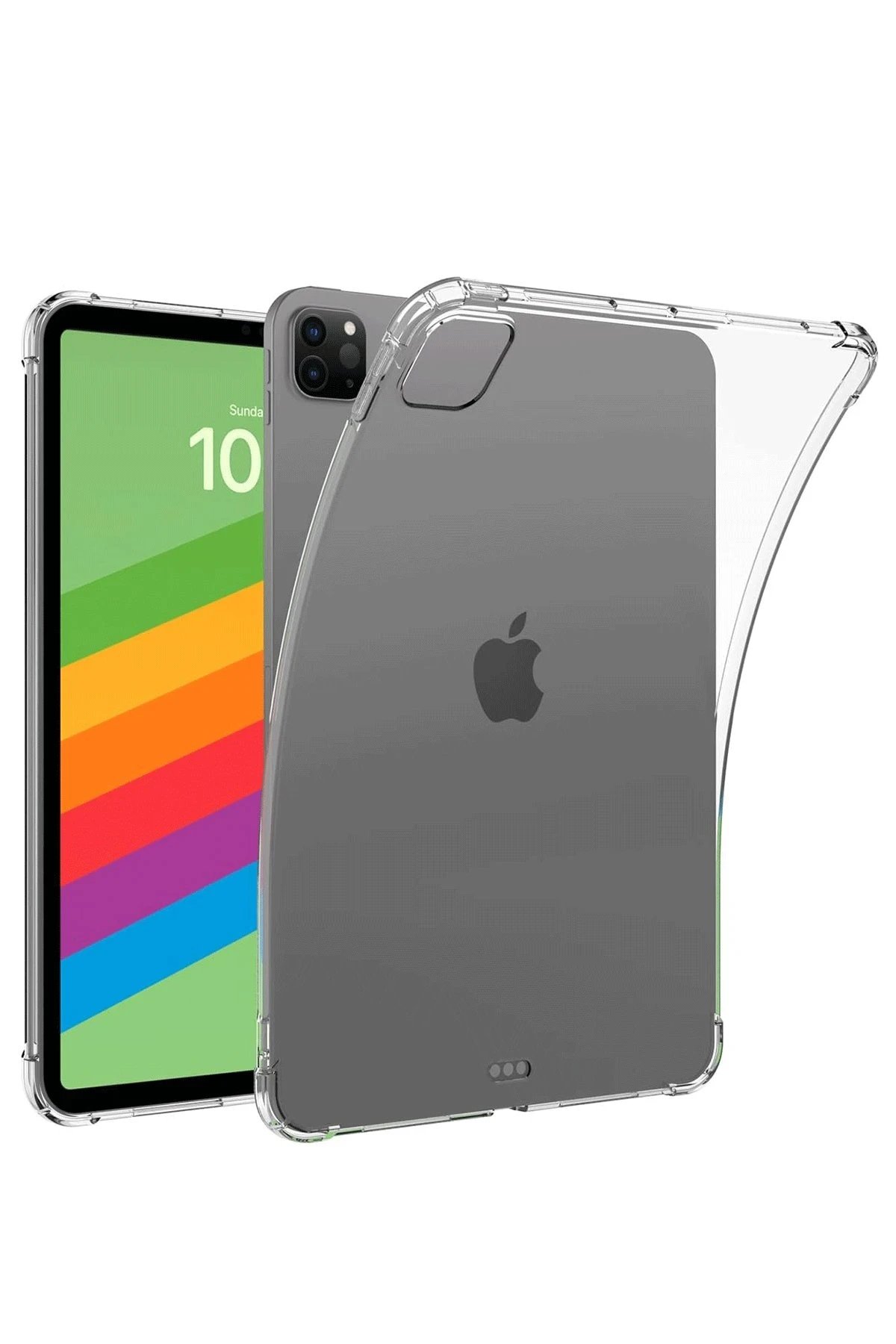 Newface iPad Pro 13 (2024) Kılıf Anti Şeffaf Tablet Silikon - Şeffaf