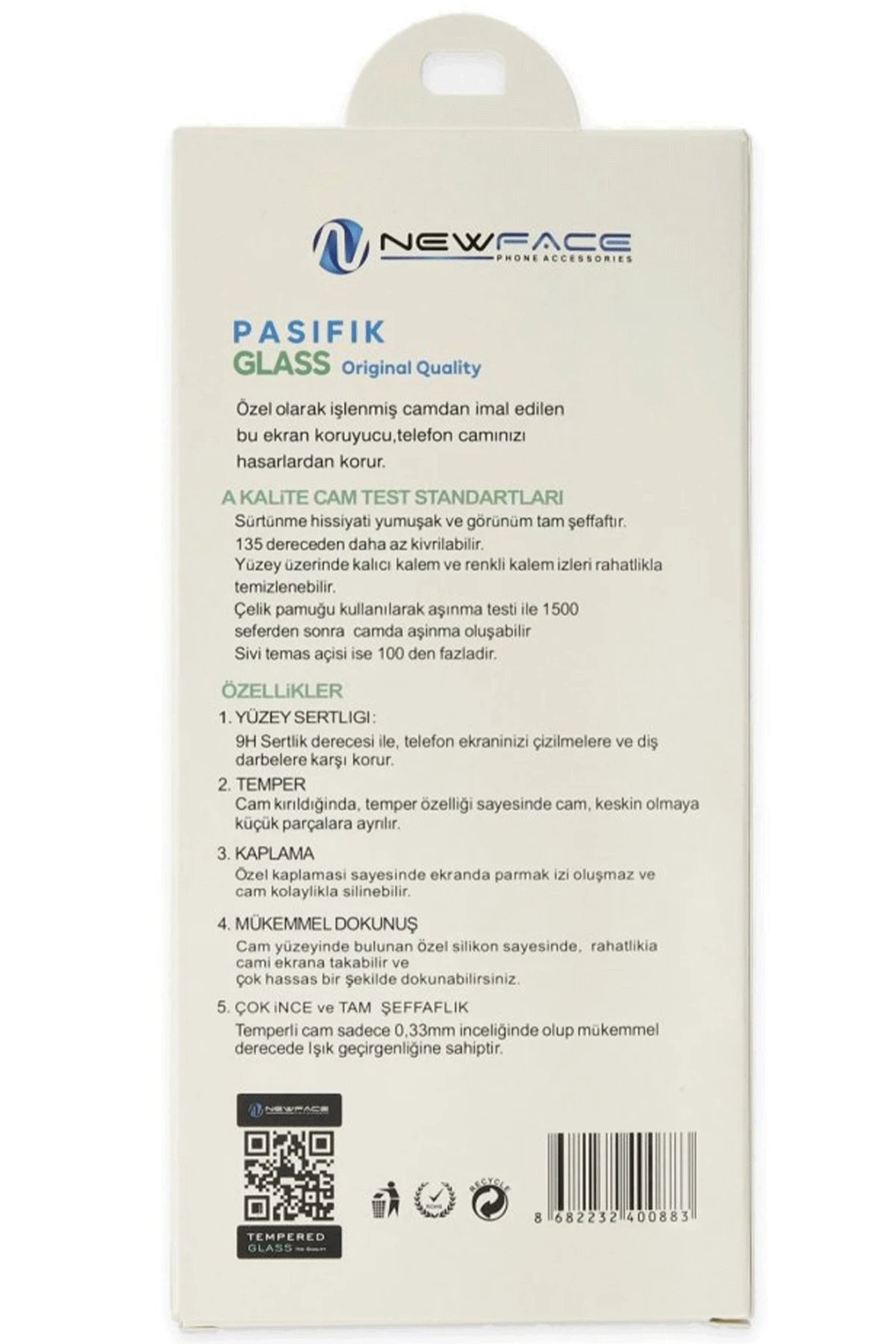 Newface iPhone 16 Pasifik Cam Ekran Koruyucu